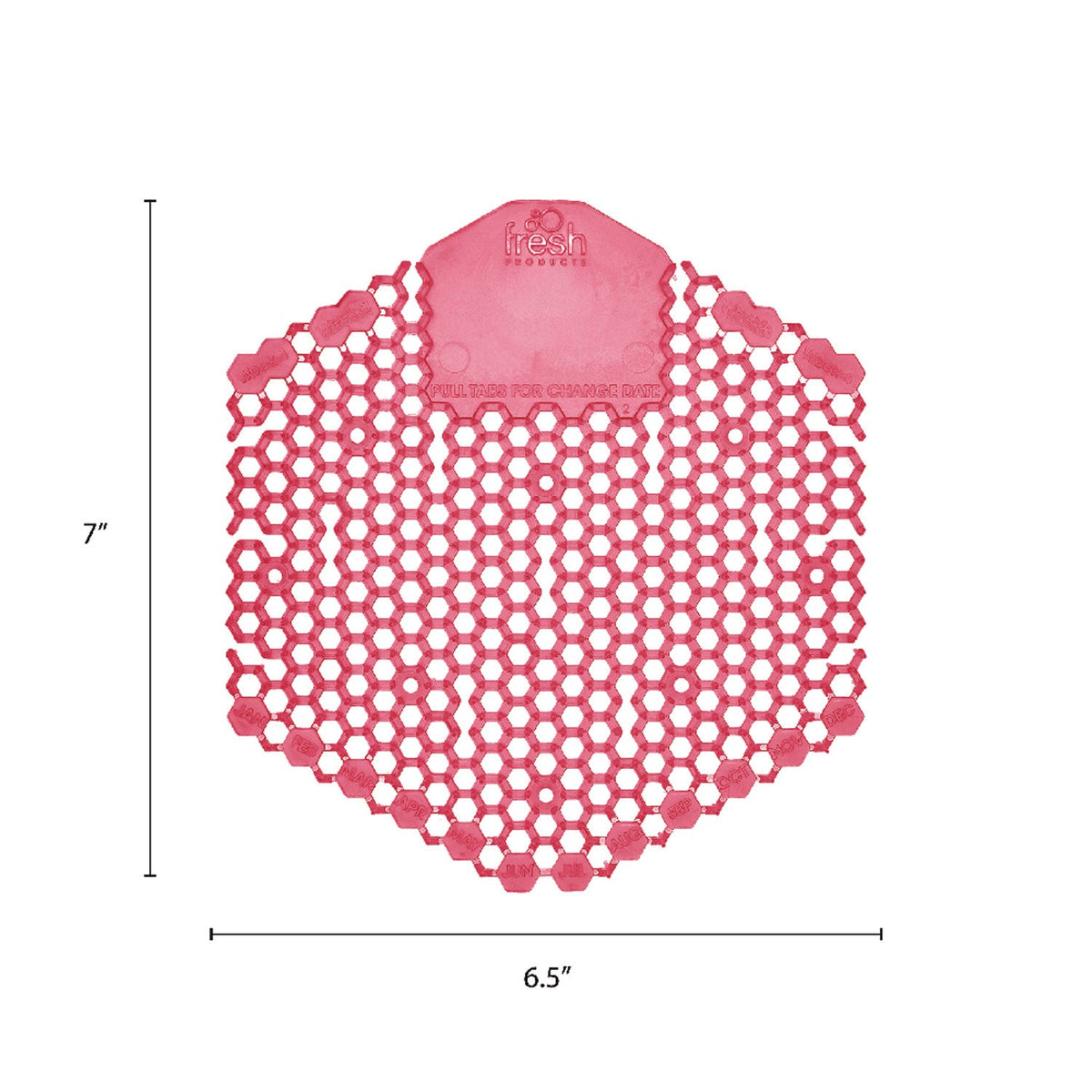 Fresh Products Wave 3d Urinal Deodorizer Screen, Spiced Apple Scent, Red, 10/box
