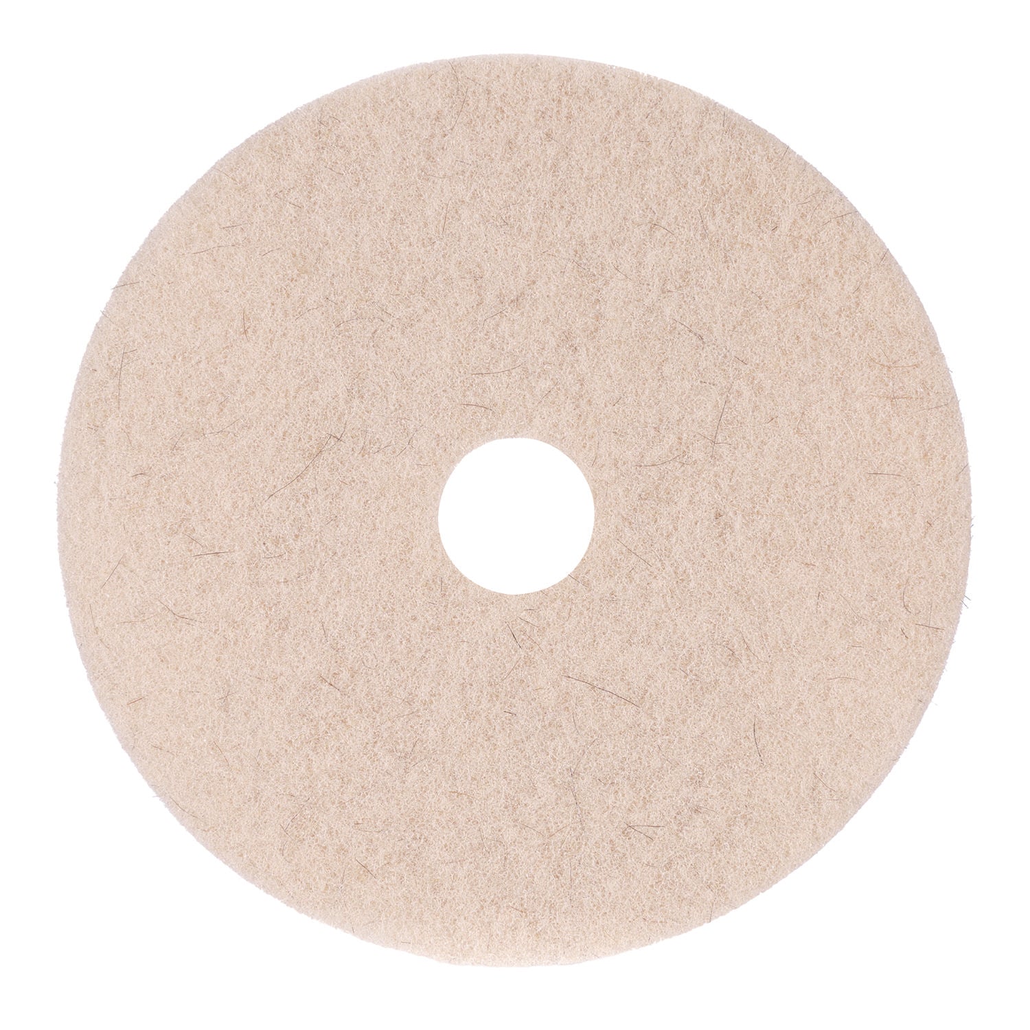 Boardwalk® Natural Hog Hair Burnishing Floor Pads, 21" Diameter, Tan, 5/carton