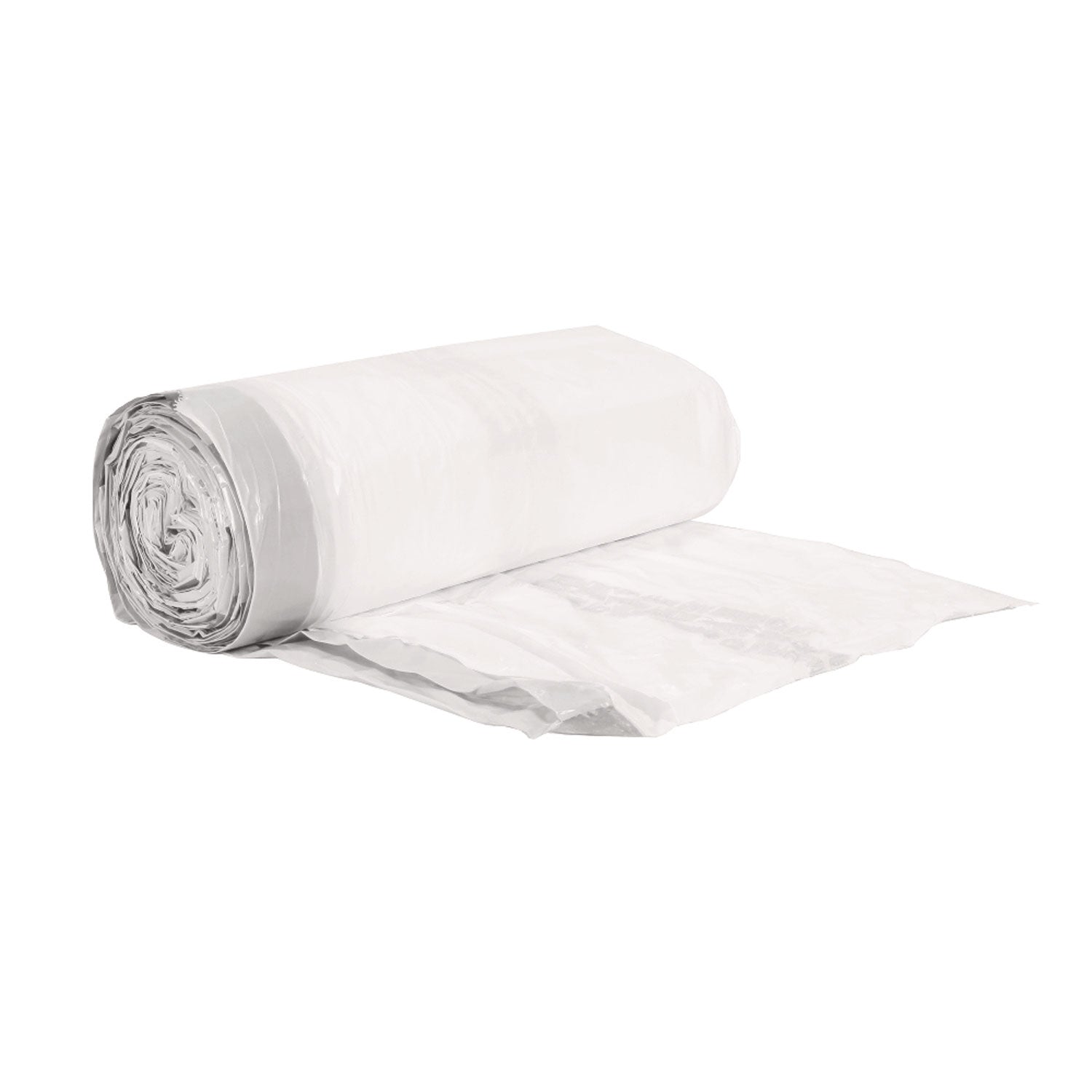 Boardwalk® Drawstring Kitchen Bags, Drawstring, 13 gal, 24" x 28", White, 50 Bags/Roll, 2 Rolls/Carton