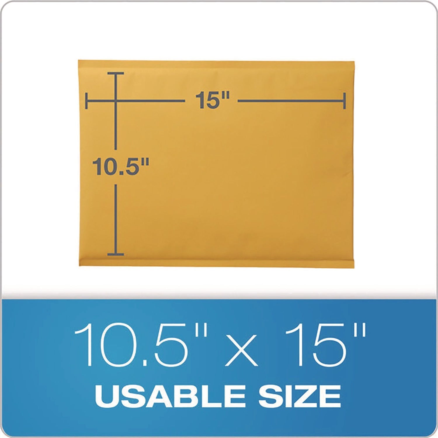 Quality Park™ Kraft Bubble Mailers, Barrier Bubble Cushion, Redi-Seal Adhesive Closure, 10.5 x 15, Brown Kraft, 25/Pack - Bloom Skins