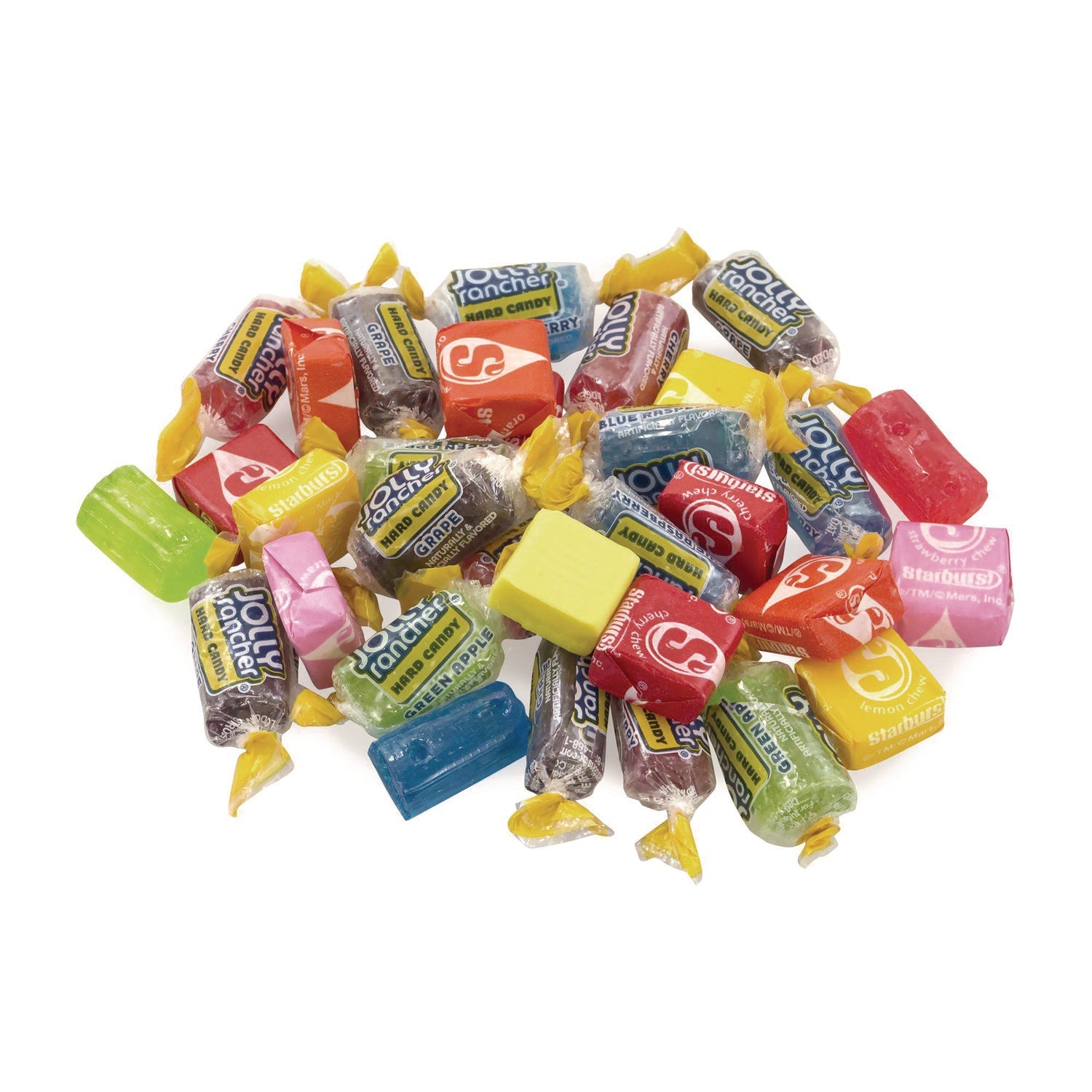 National Brand Chewy and Hard Candy Party Asst, Jolly Rancher/Starburst, 8.5 lbs Total, 2 Bag Bundle