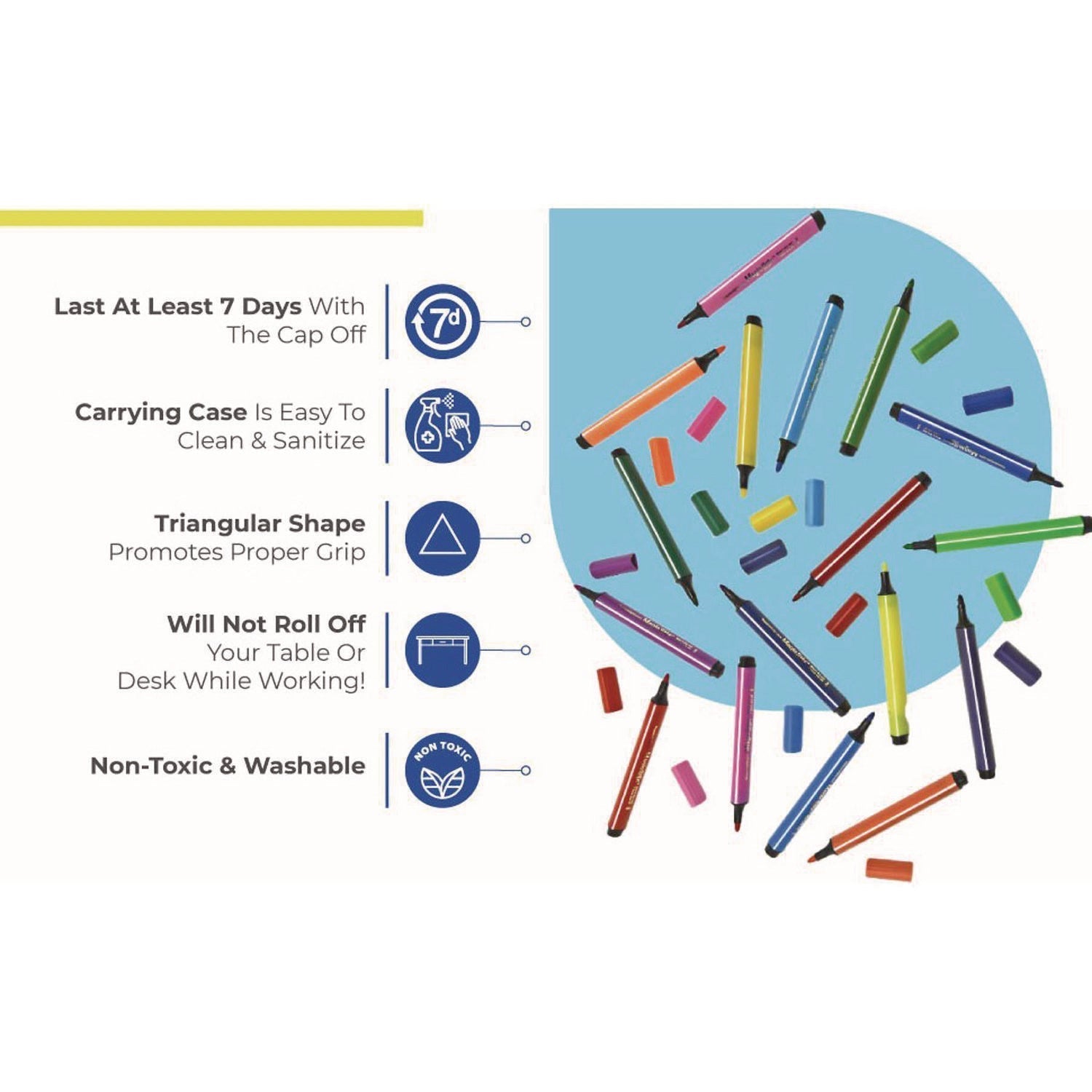 TPG Creations™ Magic Tri Stix Set, 36 Assorted Colors, 36/Set, 12 Sets/Carton - Bloom Skins