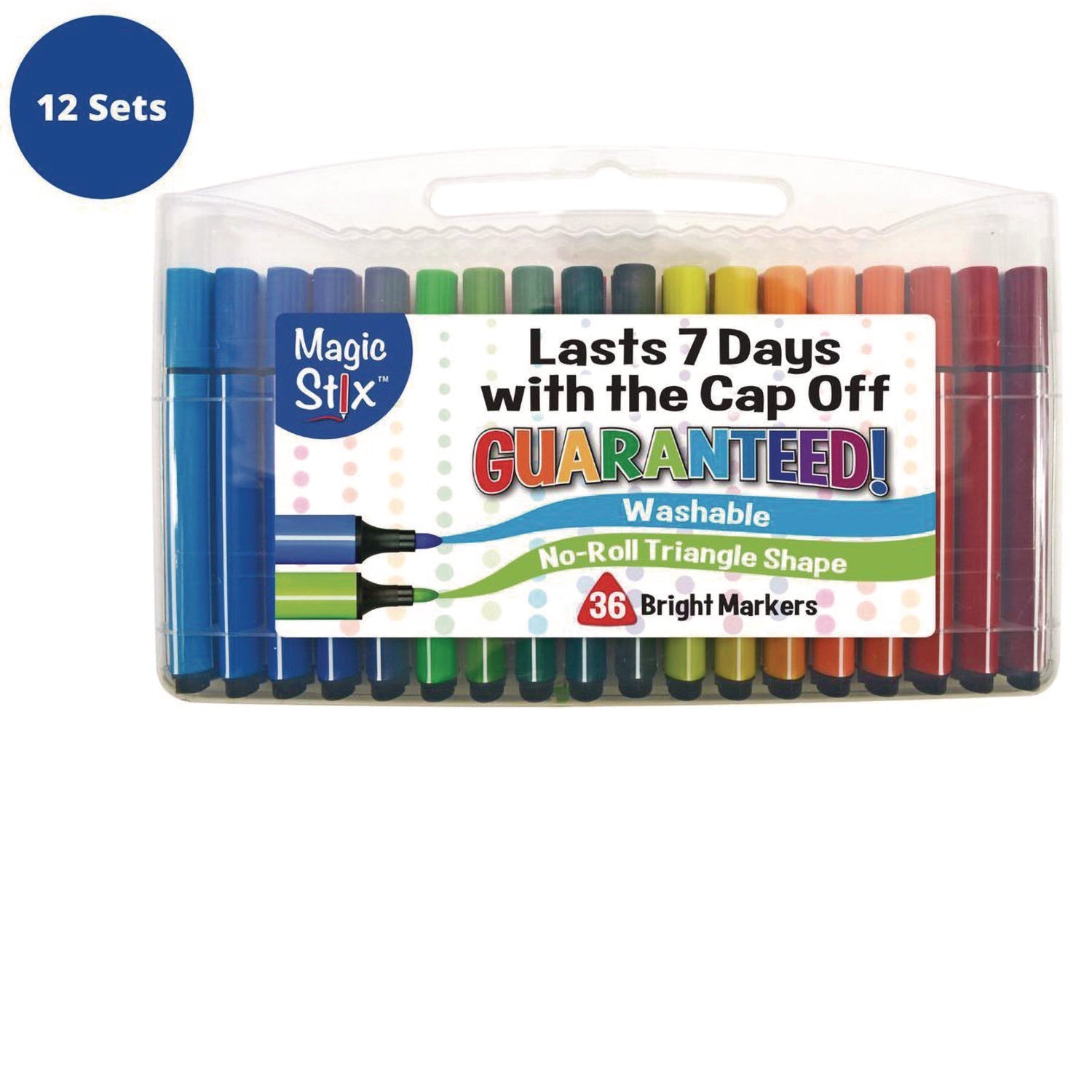 TPG Creations™ Magic Tri Stix Set, 36 Assorted Colors, 36/Set, 12 Sets/Carton - Bloom Skins