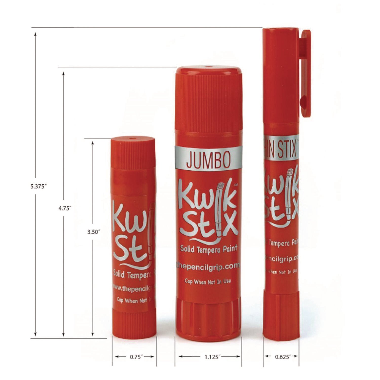 TPG Creations™ Kwik Stix Tempera Paint Set, 0.7" x 3.5", Assorted, 6 Sticks/Pack, 24 Packs/Carton