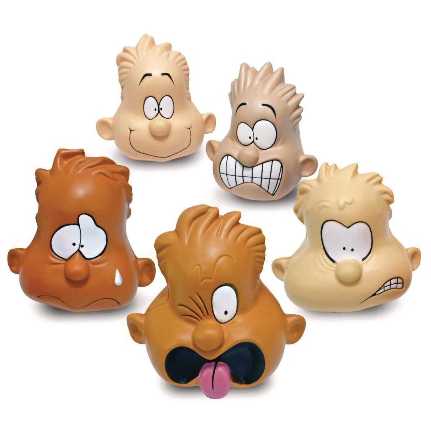 TPG Creations™ Feeling Heads Expression Set, Assorted Colors, 5/Set, 10 Sets/Carton