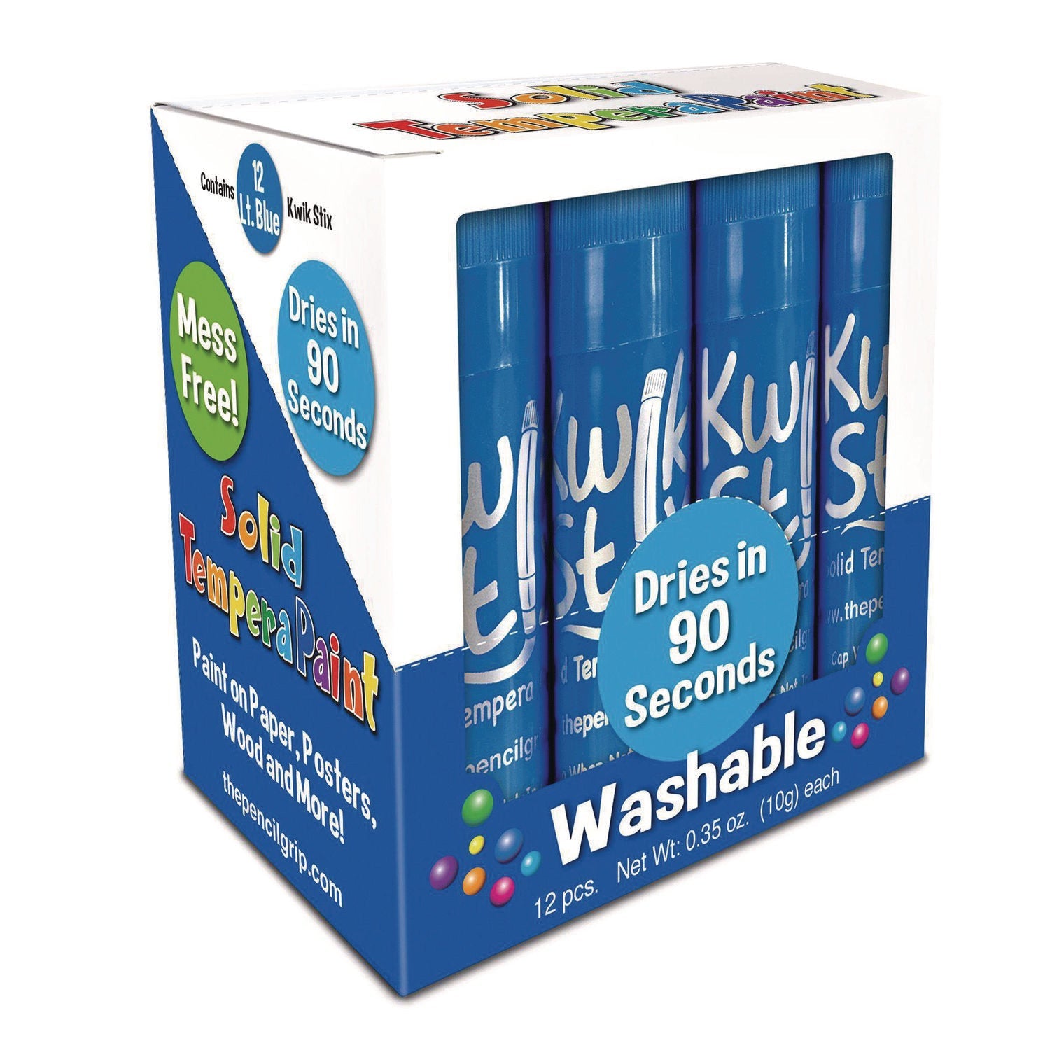 TPG Creations™ Kwik Stix Single Color Pack, 0.7" x 3.5", Light Blue, 12/Pack, 12 Packs/Carton