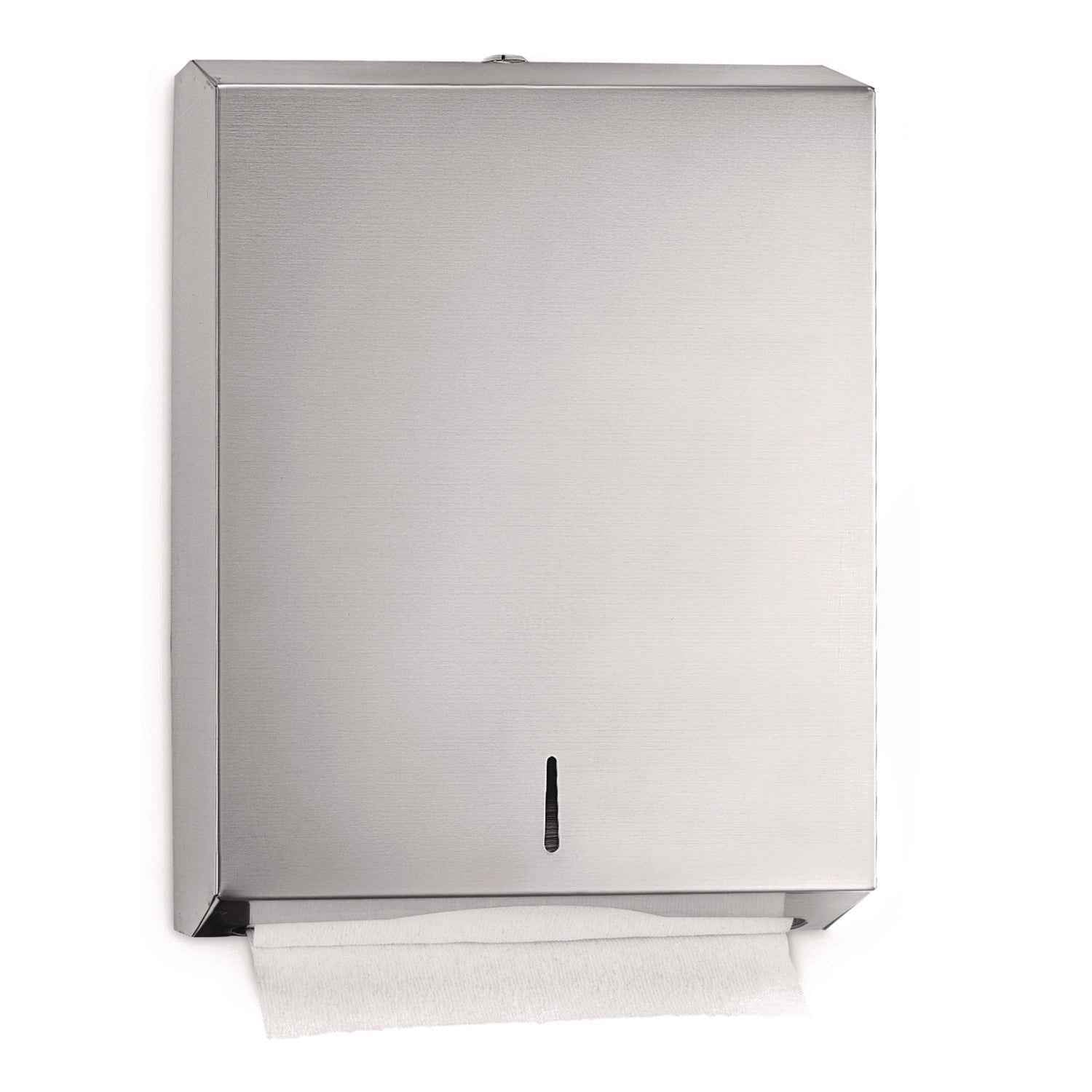 Alpine Industries Vertical C-Fold/Multi-Fold Paper Towel Dispenser, 14.5 x 4 x 11.2, Brushed Stainless Steel