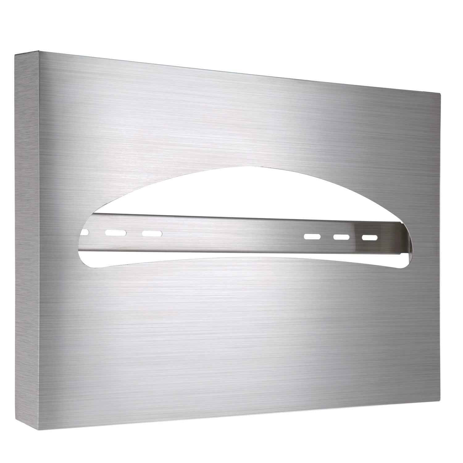 Alpine Industries Stainless Steel Brushed Half-Fold Toilet Seat Cover Dispenser, 15.7 x 2 x 11.8