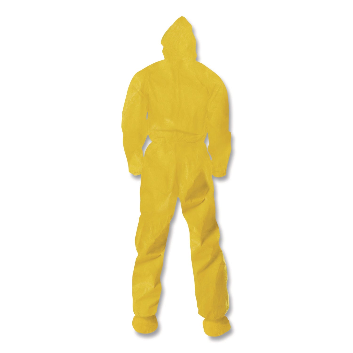 KleenGuard™ A70 Chemical Spray Protection Coveralls, Elastic Wrists, Ankles, Hood and Boots, Large, Yellow, 12/Carton