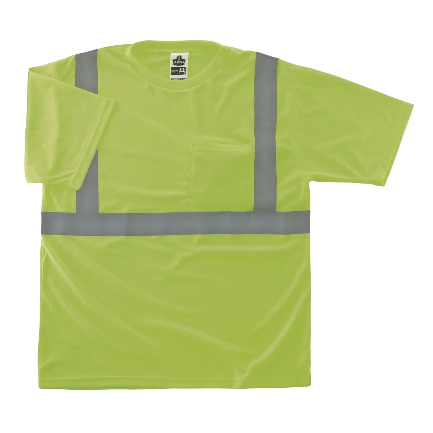 ergodyne® GloWear 8289-ECO Class 2 Recycled Hi-Vis T-Shirt, Medium, Lime