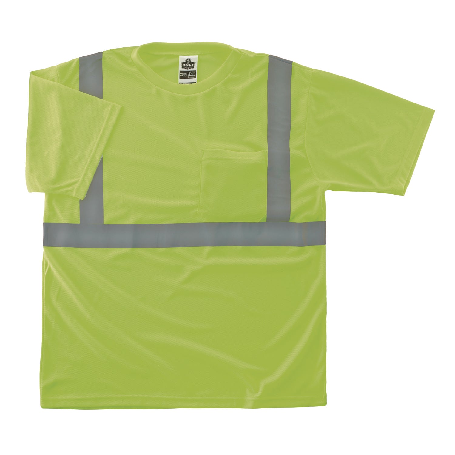 ergodyne® GloWear 8289-ECO Class 2 Recycled Hi-Vis T-Shirt, 4X-Large, Lime