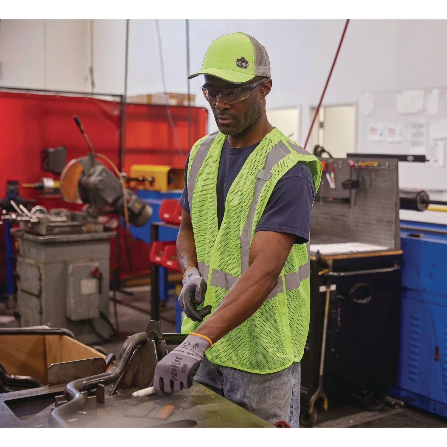 ergodyne® GloWear 8205HL-ECO Class 2 Recycled Hi-Vis Vest, Mesh, Polyester, 4X-Large/5X-Large, Lime