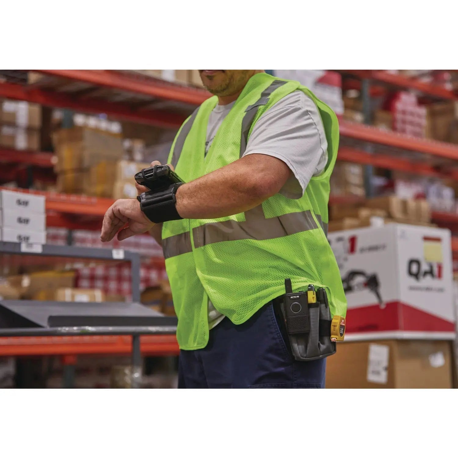 ergodyne® GloWear 8205HL-ECO Class 2 Recycled Hi-Vis Vest, Mesh, Polyester, 2X-Large/3X-Large, Lime