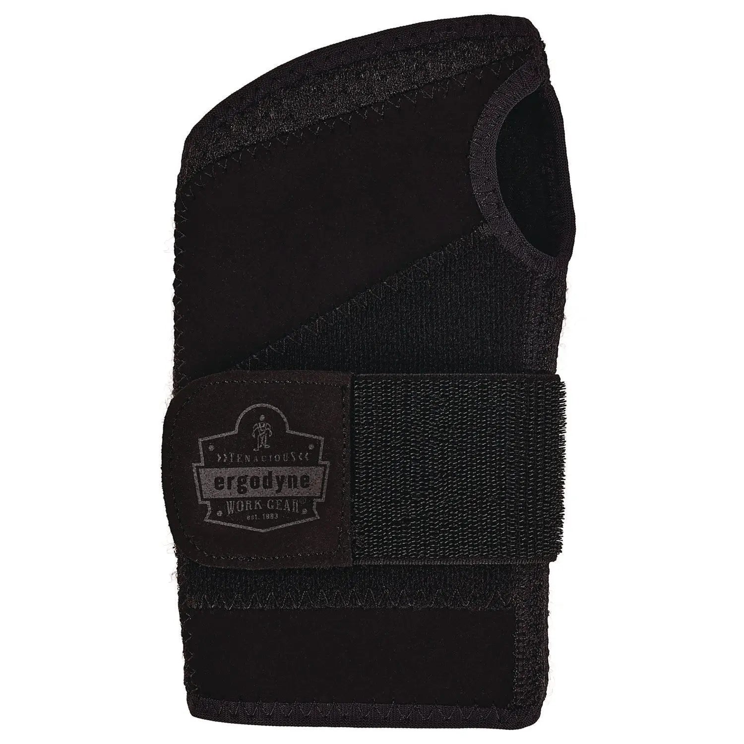 ergodyne® ProFlex 4005 Wrist Brace Support with Single Strap, X-Large, Fits Left Hand, Black