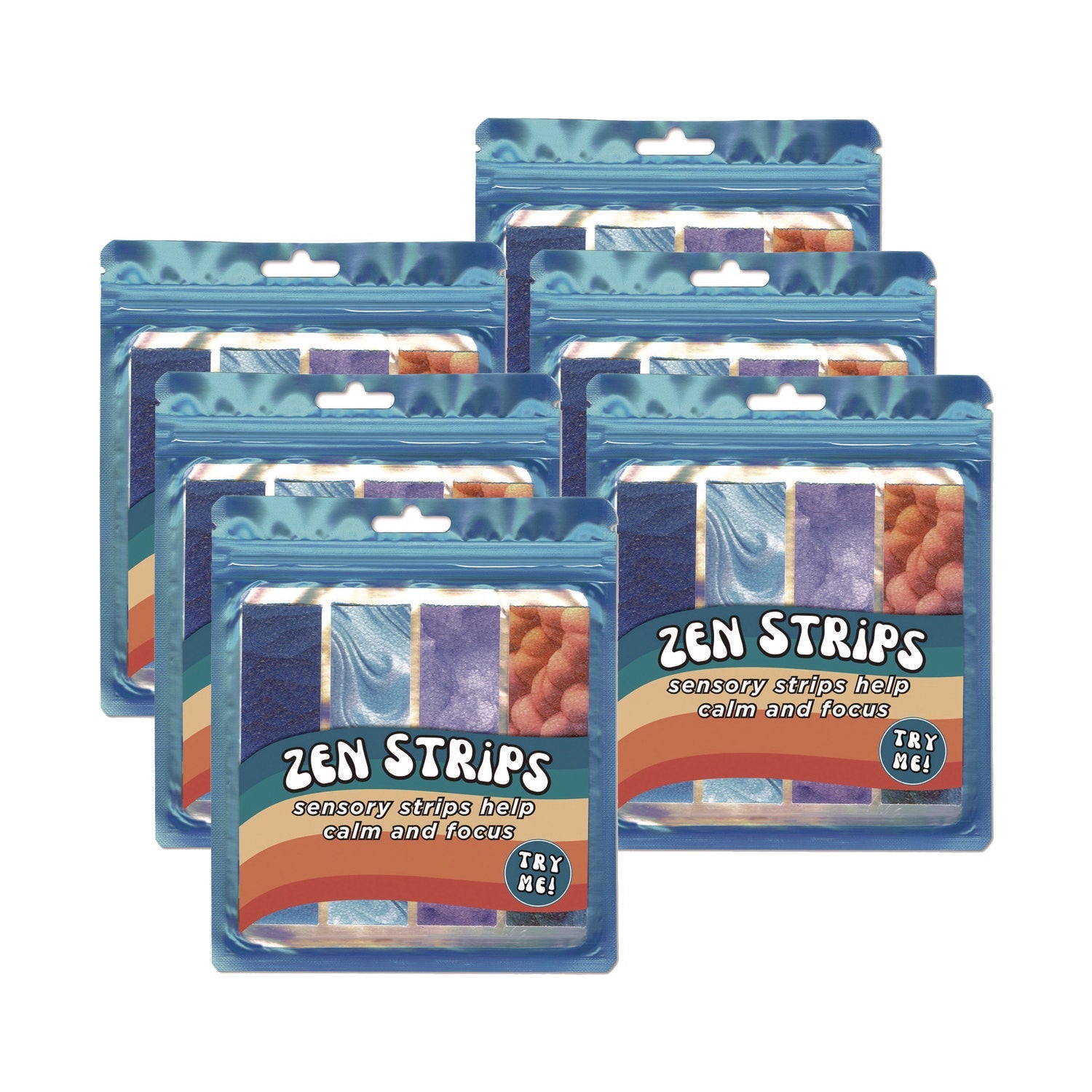 TPG Creations™ Zen Strips, Sandy Gradient, Assorted Colors, 4/Set, 36 Sets/Carton