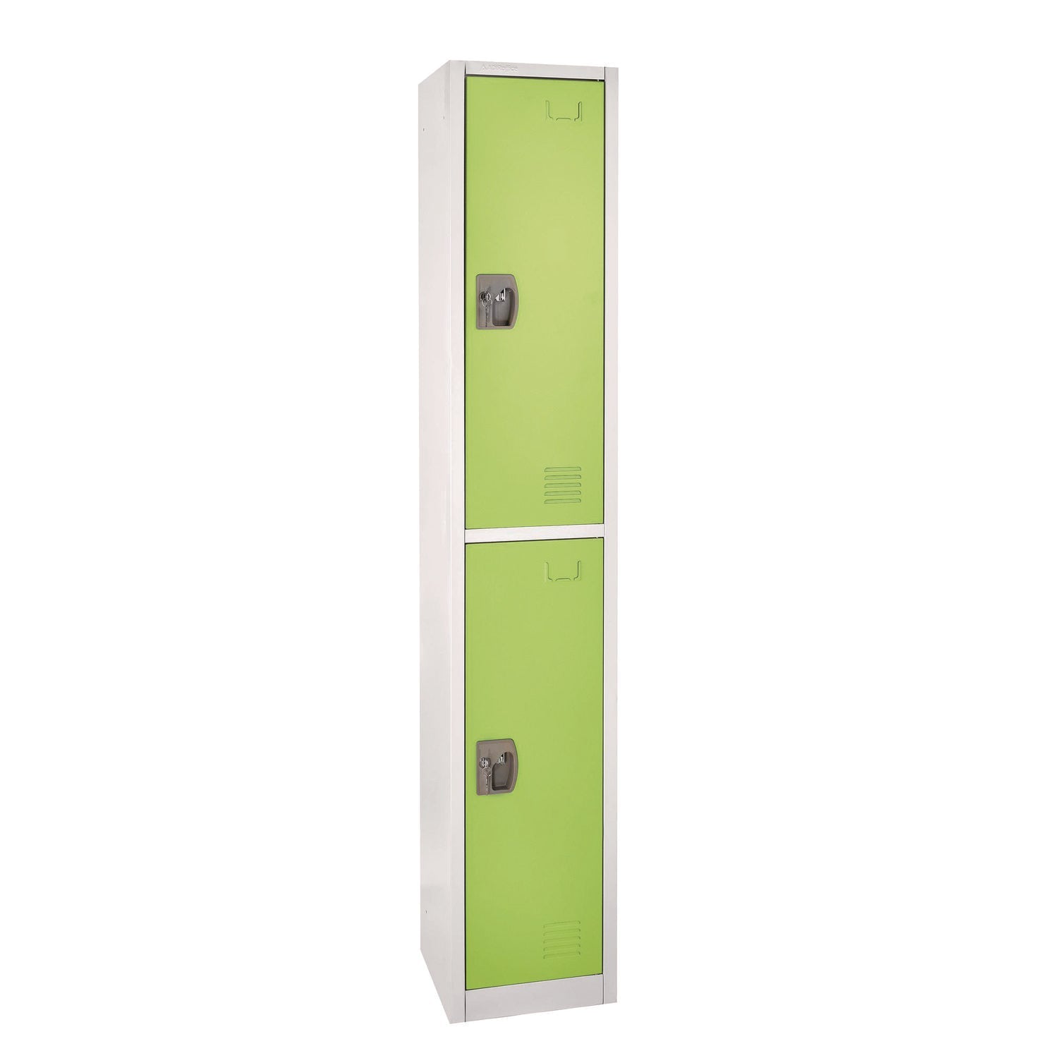 AdirOffice Steel Storage Locker, 2 Compartment, 12 x 12 x 72, Green - Bloom Skins