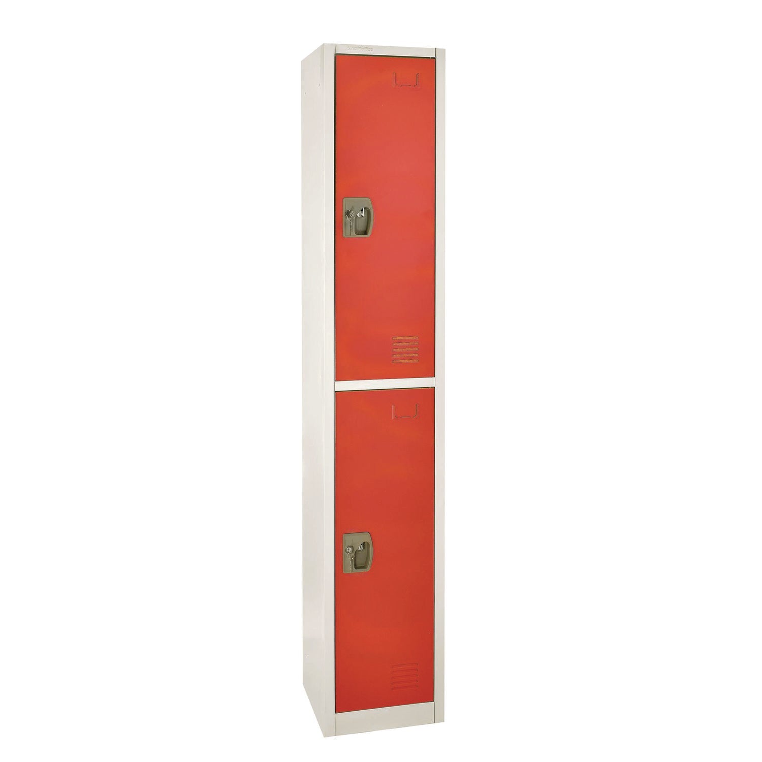AdirOffice Steel Storage Locker, 2 Compartment, 12 x 12 x 72, Red - Bloom Skins