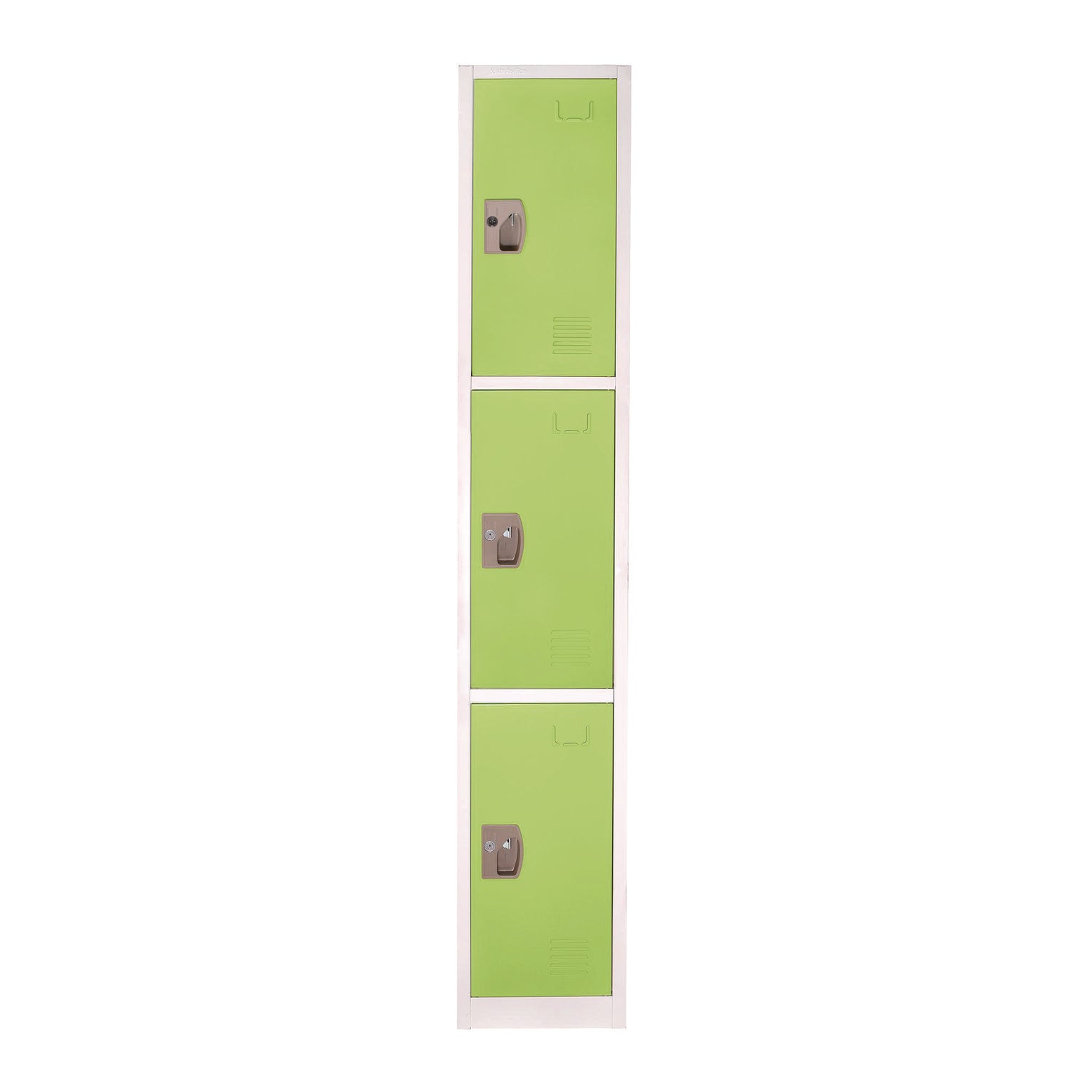 AdirOffice Steel Storage Locker, 3 Compartment, 12 x 12 x 72, Green - Bloom Skins