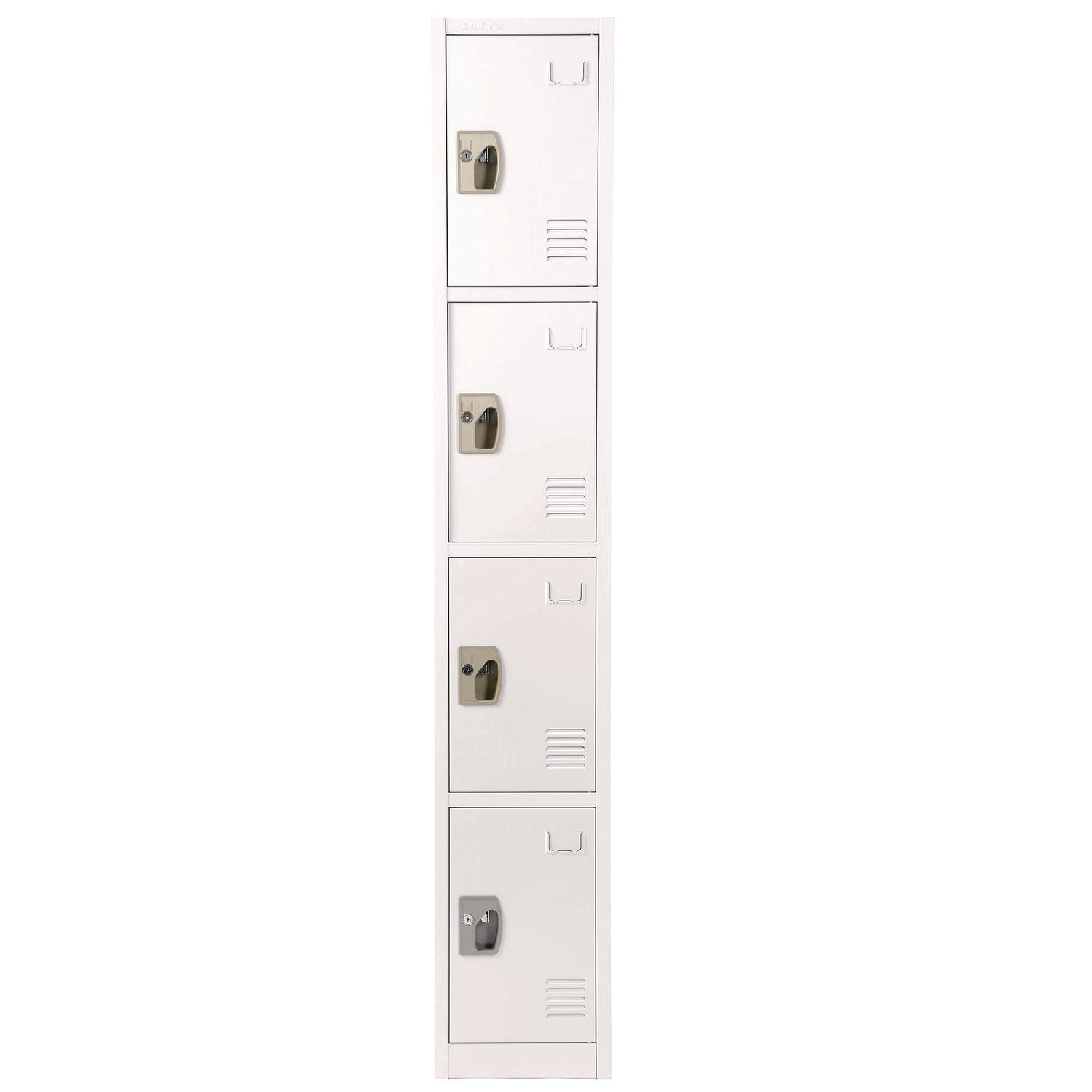 AdirOffice Steel Storage Locker | 4-Door White