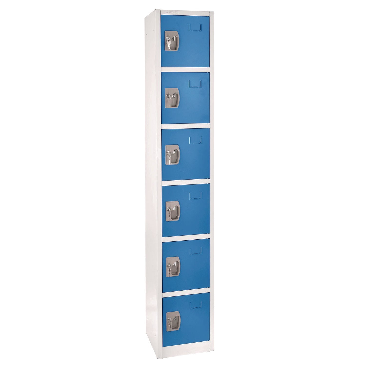 AdirOffice Steel Storage Locker | 6-Door Blue
