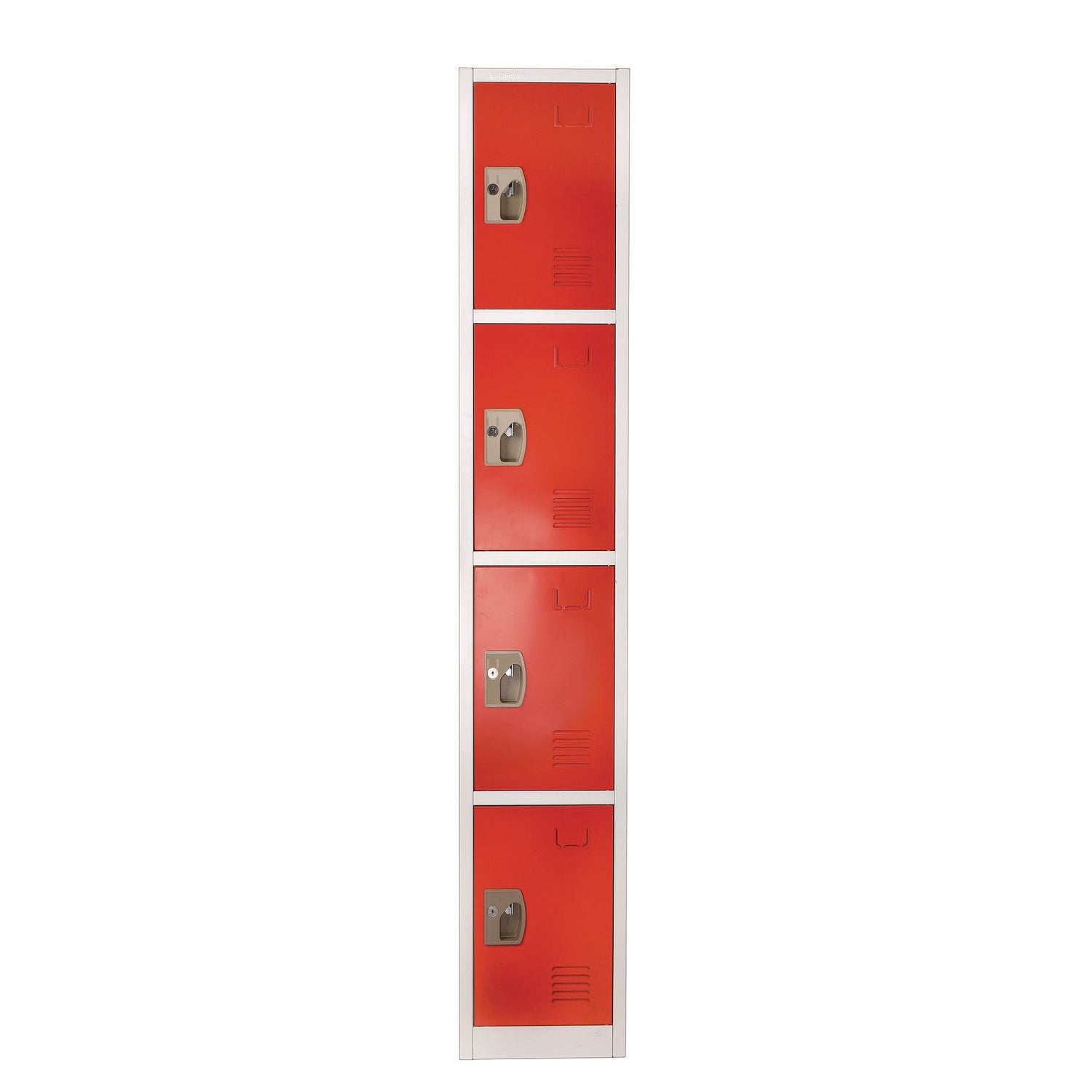 AdirOffice Steel Storage Locker | 4-Door Red