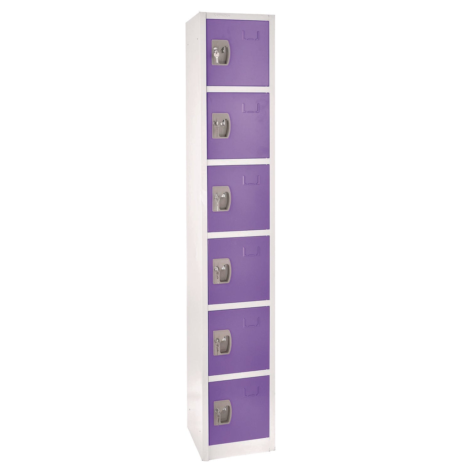 AdirOffice Steel Storage Locker | 6-Door Purple