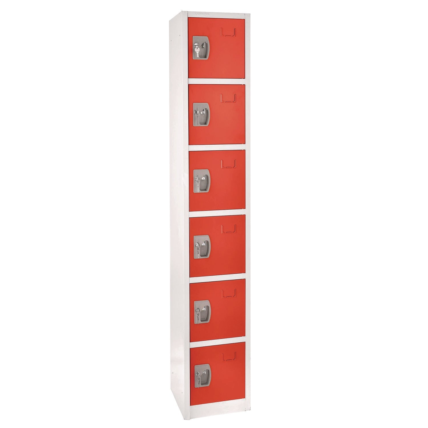 AdirOffice Steel Storage Locker | 6-Door Red