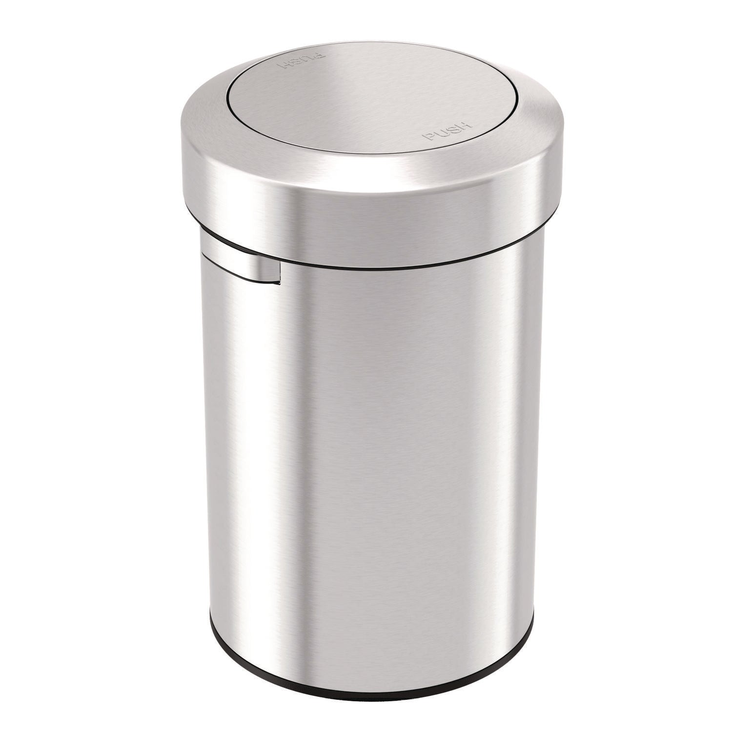 HLS Commercial® Swing Top Trash Can, 17 gal, Stainless Steel, Silver