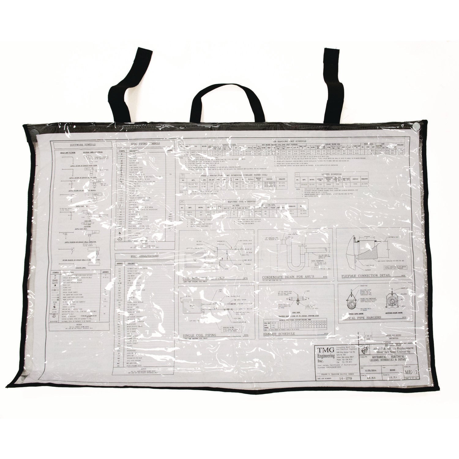 AdirOffice Large Document Protection Blueprint Plan Holder, Holds ARCH D (24" x 36"), Clear