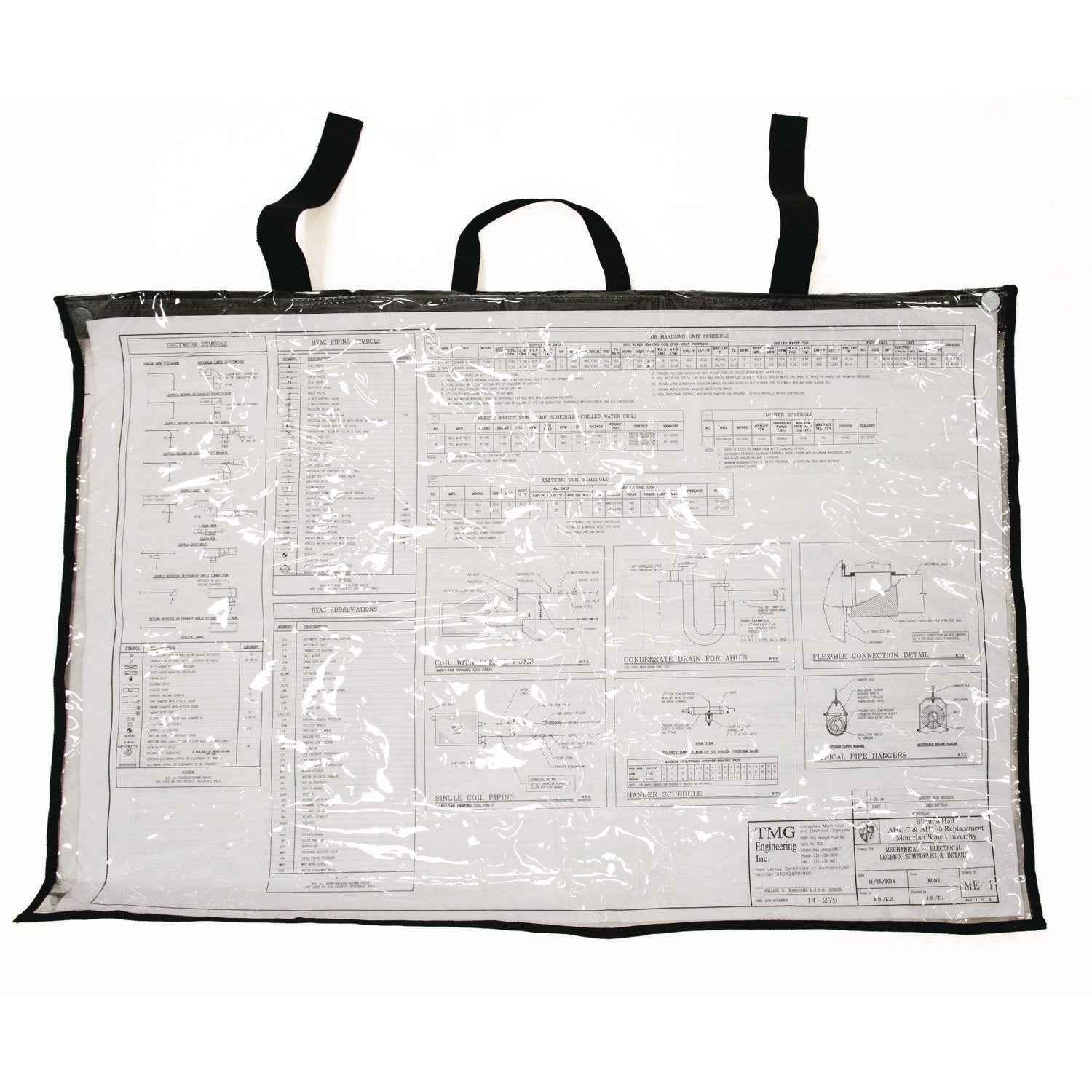 AdirOffice Large Document Protection Blueprint Plan Holder, Holds ARCH D (24" x 36"), Clear