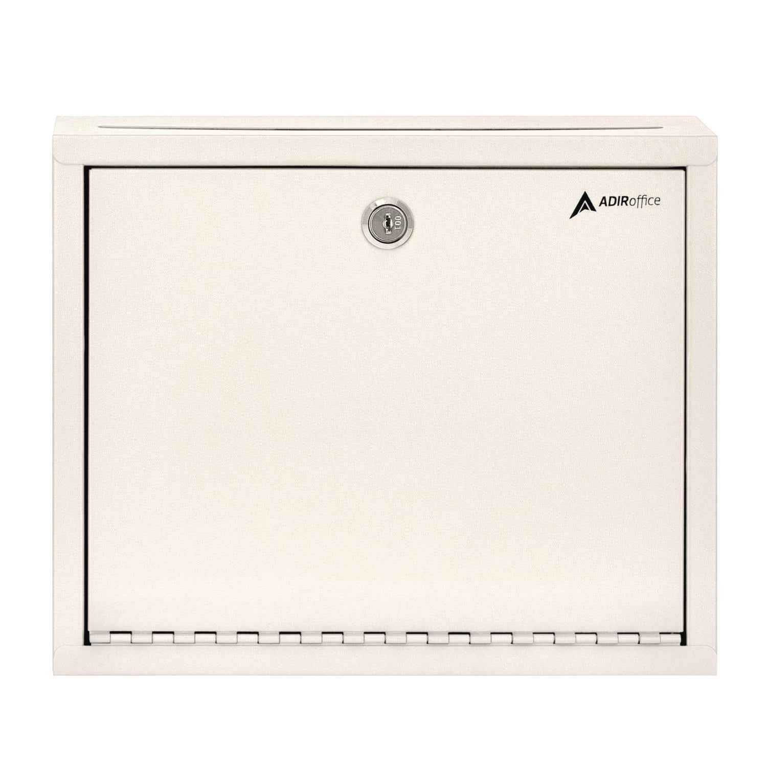 AdirOffice Large Size Steel Multi-Purpose Secure Drop Box, 12 x 3 x 10, White