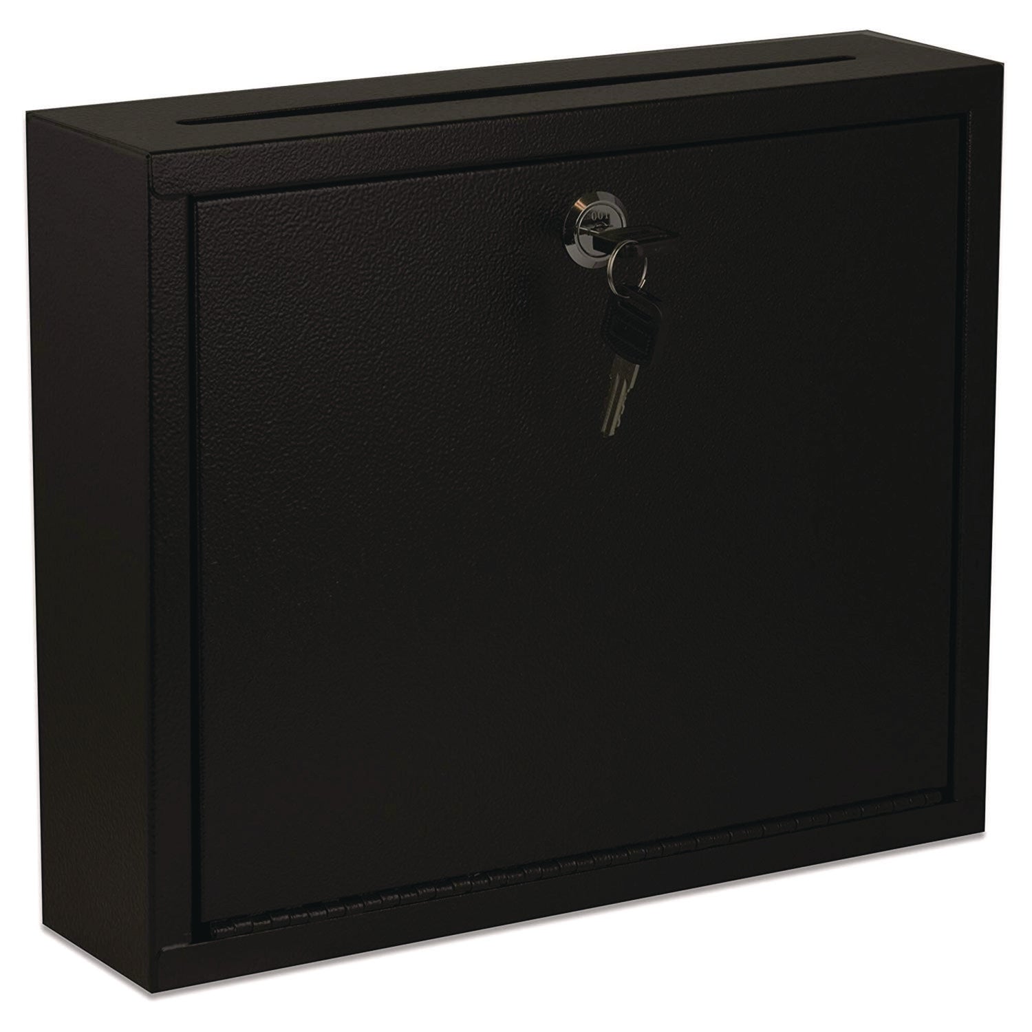 AdirOffice Large Size Steel Multi-Purpose Secure Drop Box, 12 x 3 x 10, Black