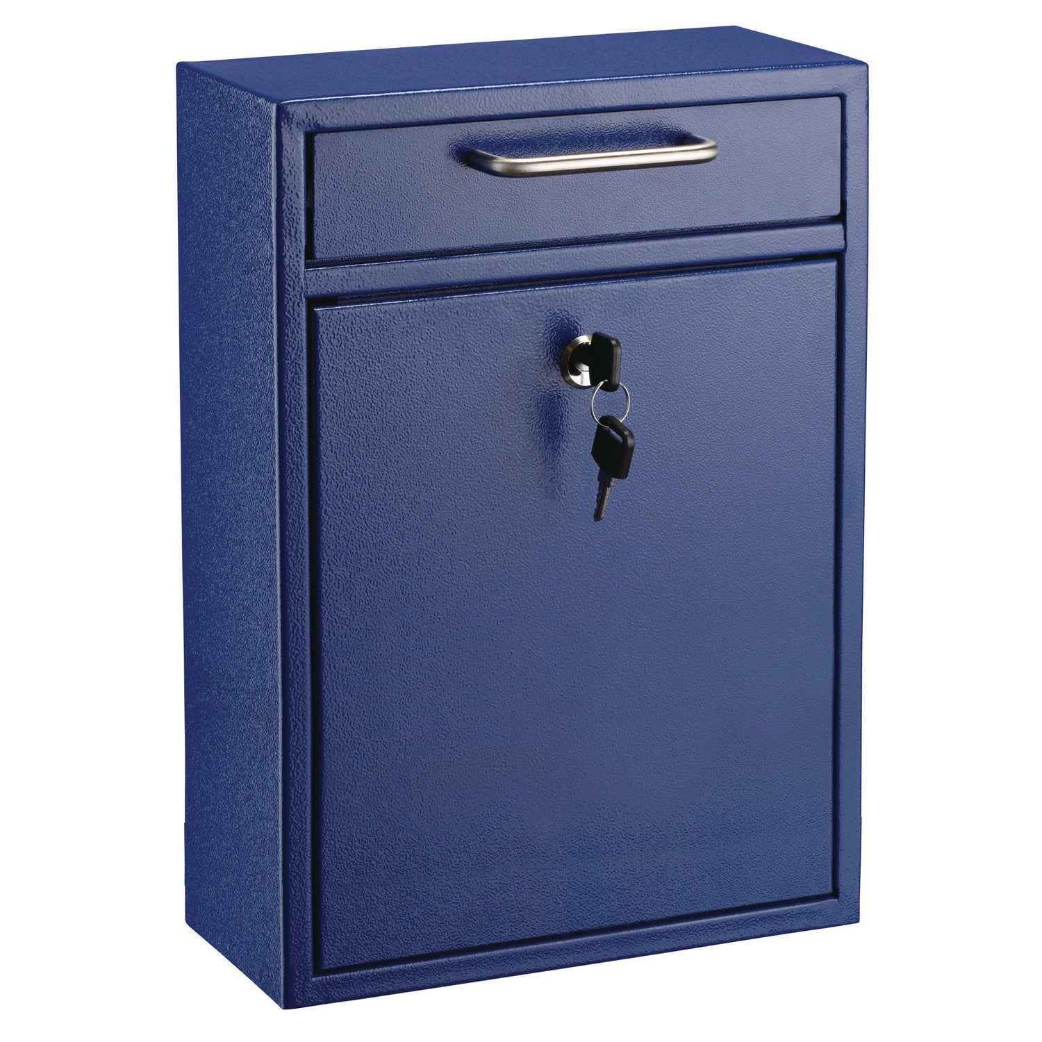 AdirOffice Large Ultimate Secure Drop Box Wall Mounted Mail Box, 11.2 x 4.7 x 16.2, Blue