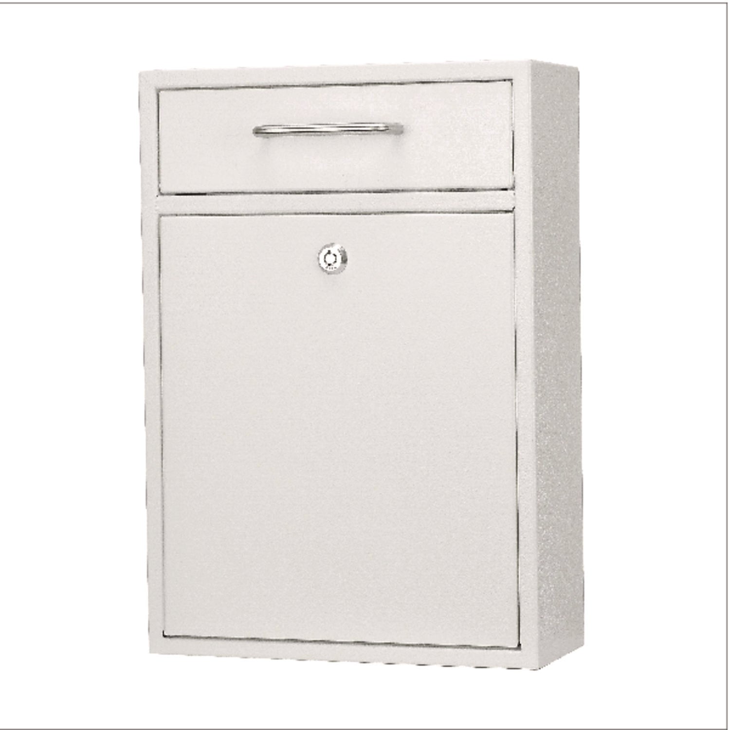 AdirOffice Large Ultimate Secure Drop Box Wall Mounted Mail Box, 11.2 x 4.7 x 16.2, White