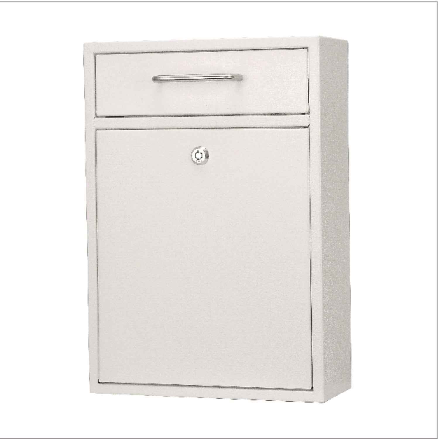 AdirOffice Large Ultimate Secure Drop Box Wall Mounted Mail Box, 11.2 x 4.7 x 16.2, White