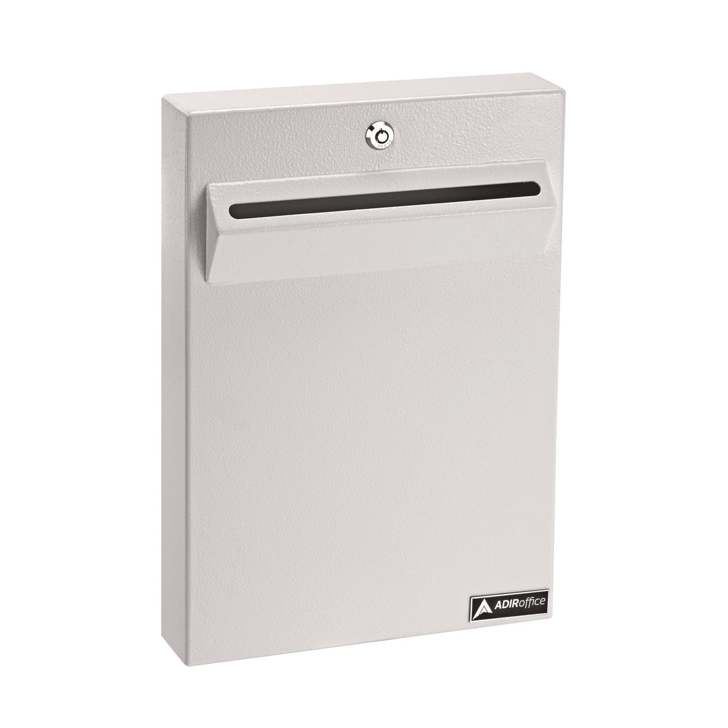 AdirOffice Large Wall Mounted Weatherproof Steel Secure Drop Box, 11 x 2.4 x 16, White