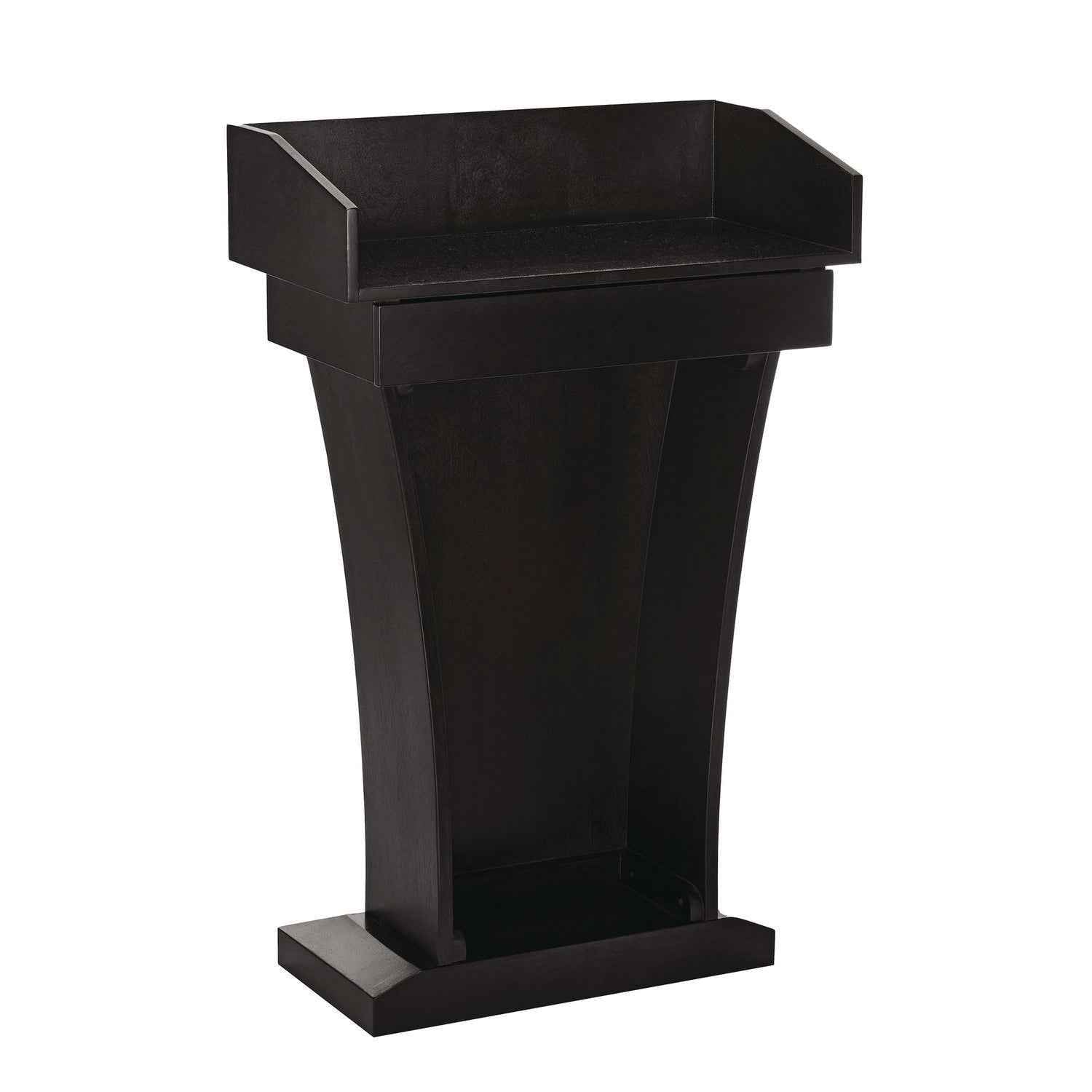 AdirOffice Wood Stand-Up Podium Lectern Speaker Stand with Drawer and Storage Area, 27.55 x 14 x 43.3, Black