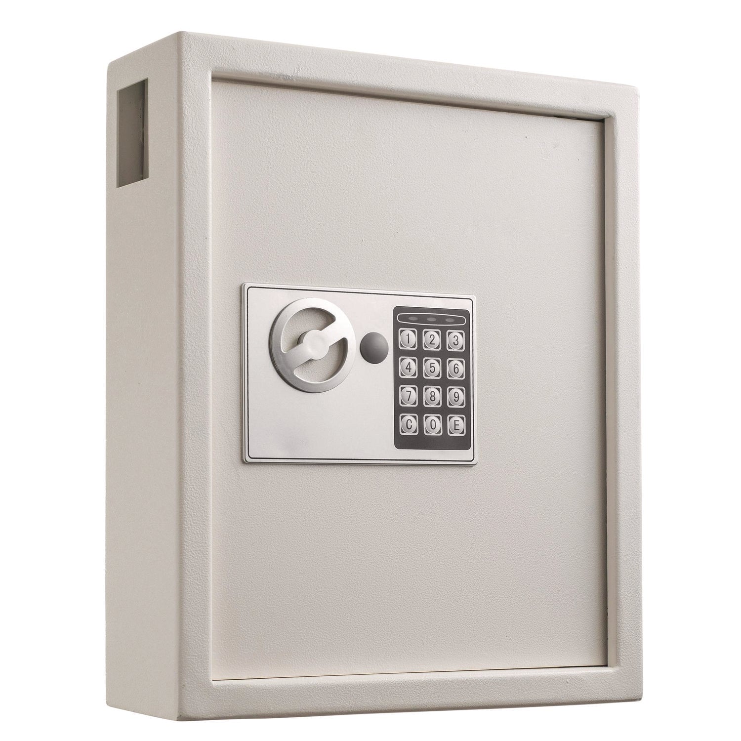 AdirOffice Steel Digital Lock Key Cabinet, 40-Key, 13 x 4 x 14.3, Stainless Steel 304, White