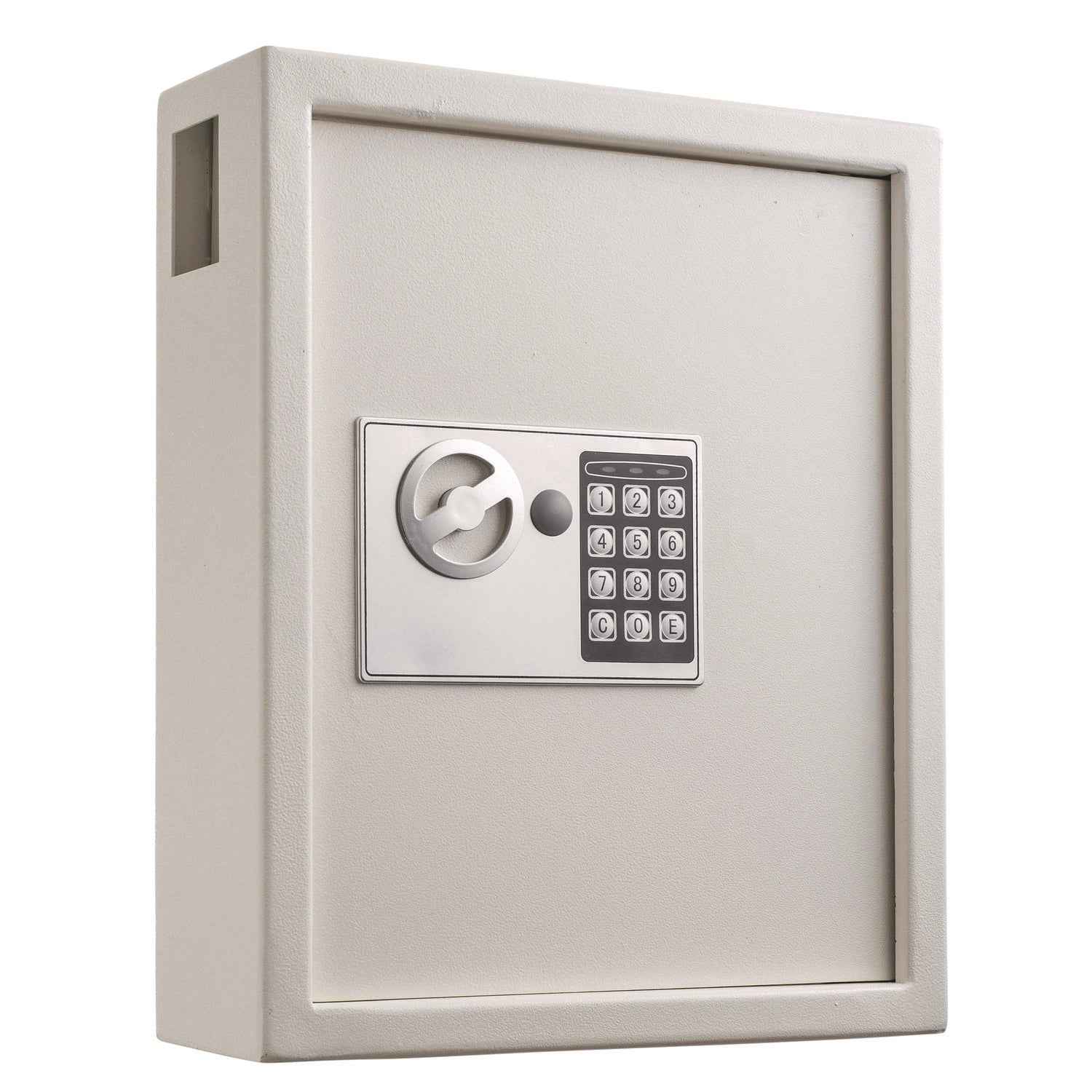 AdirOffice Steel Digital Lock Key Cabinet, 40-Key, 13 x 4 x 14.3, Stainless Steel 304, White