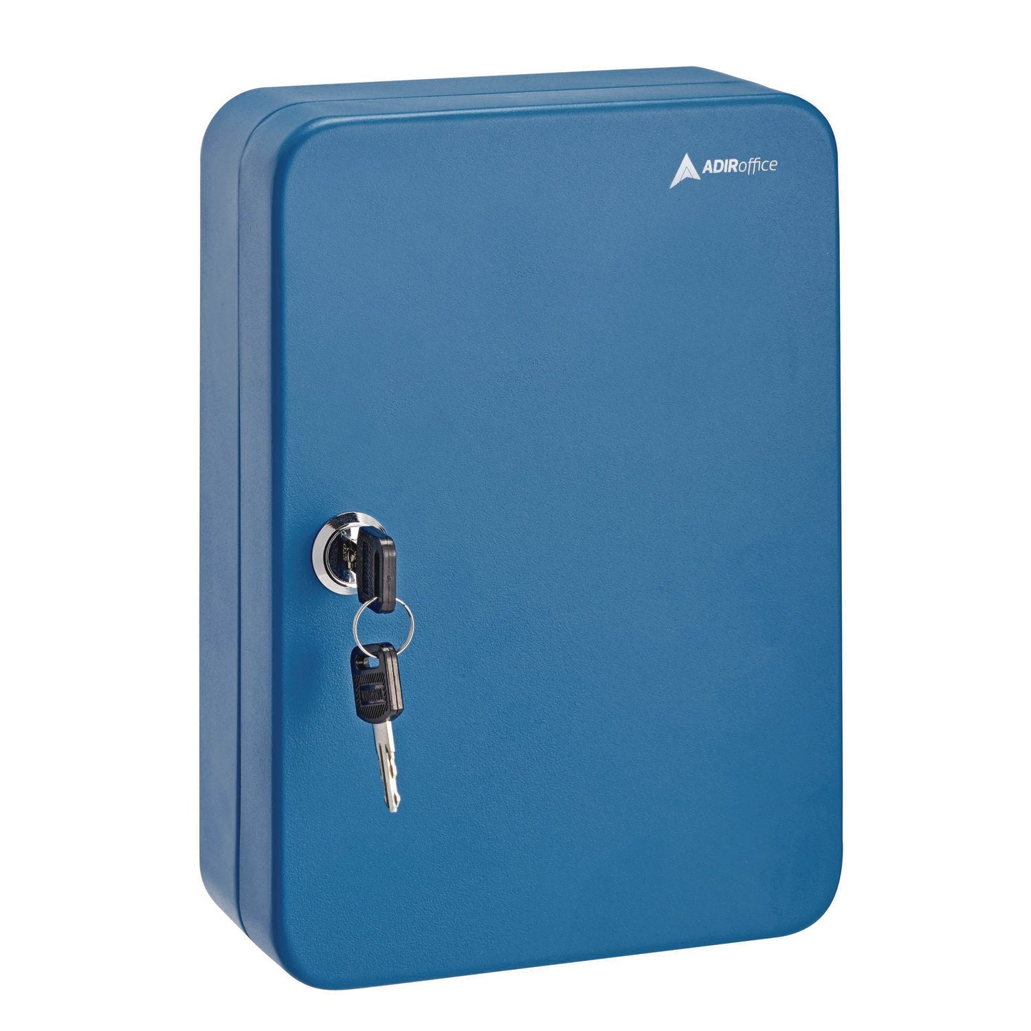 AdirOffice Steel Secure Key Cabinet with Key Lock, 48-Key, 7.1 x 3.1 x 10, Stainless Steel 304, Blue