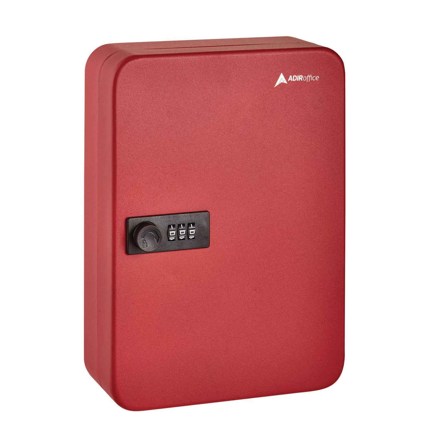 AdirOffice Steel Heavy-Duty Key Cabinet with Combination Lock, 48-Key, 7.1 x 3 x 10, Stainless Steel 304, Red