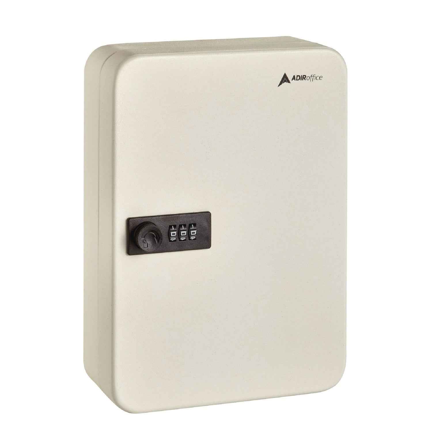 AdirOffice Steel Heavy-Duty Key Cabinet with Combination Lock, 48-Key, 7.1 x 3 x 10, Stainless Steel 304, White