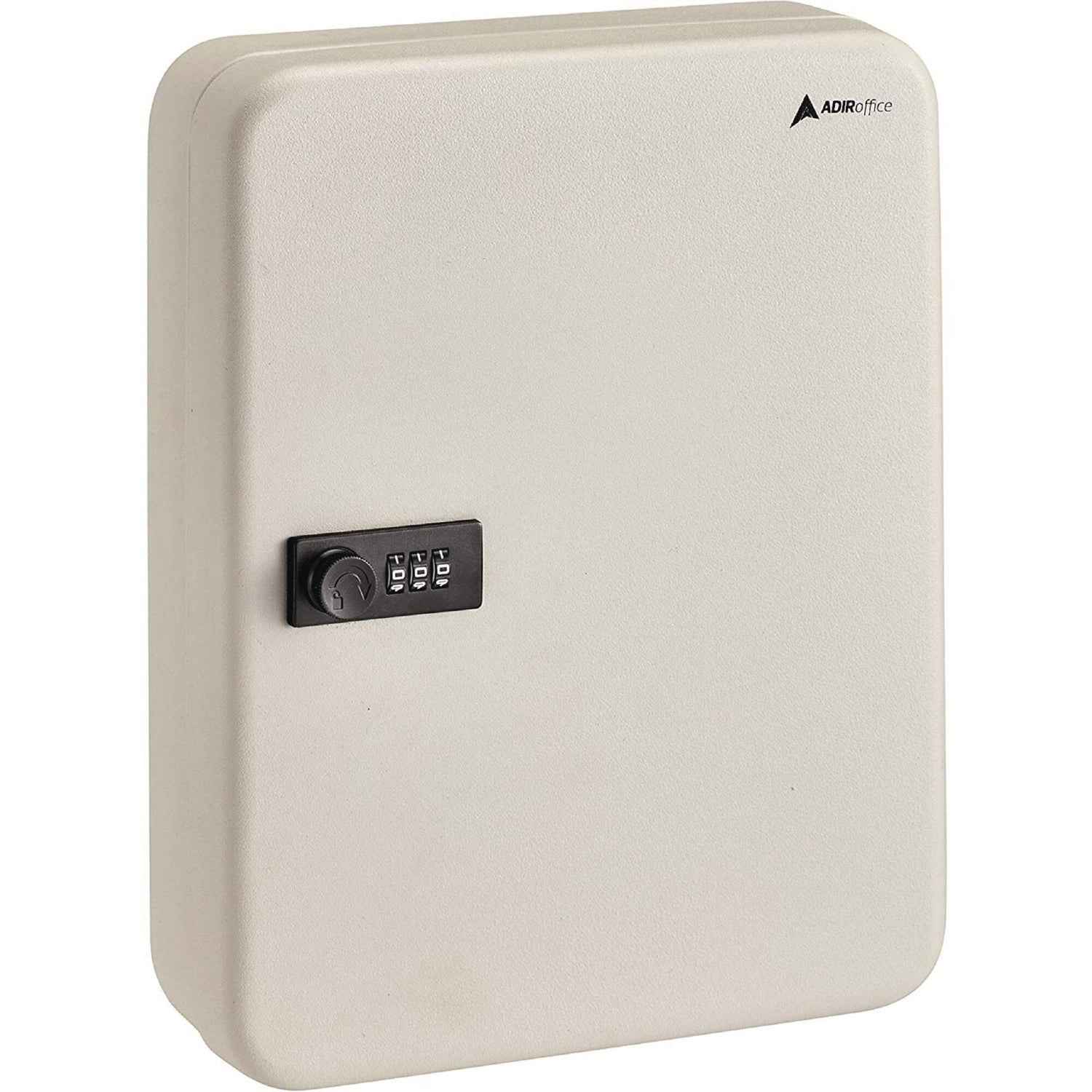 AdirOffice Steel Heavy-Duty Key Cabinet with Combination Lock, 30-Key, 6.4 x 3 x 8, Stainless Steel 304, White