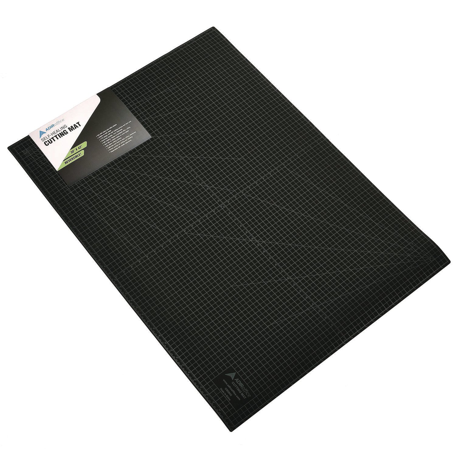 AdirOffice Reversible Self Healing Cutting Mat, 30 x 42, Green/Black