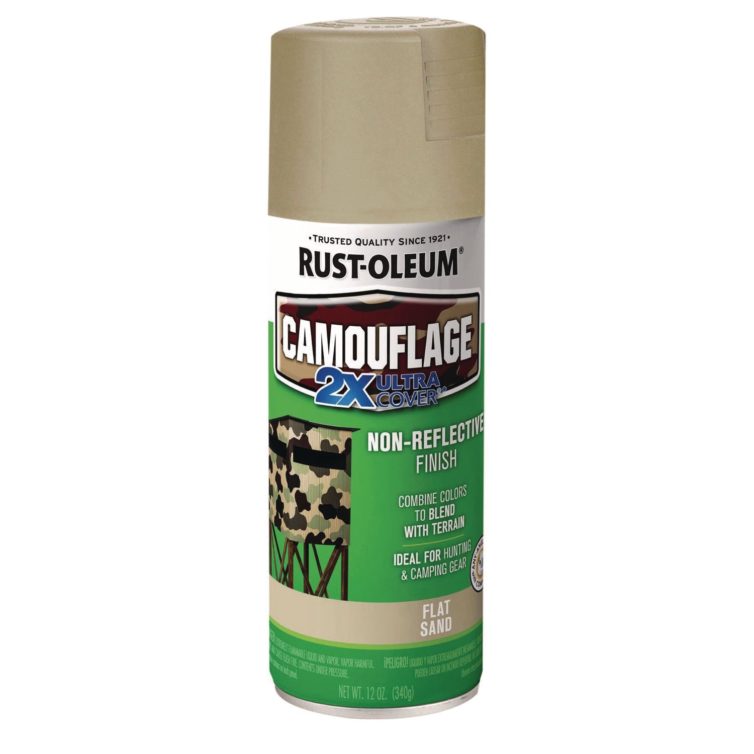 Rust-Oleum® Camouflage Spray Paint, Flat Sand, 12 oz Aerosol Can