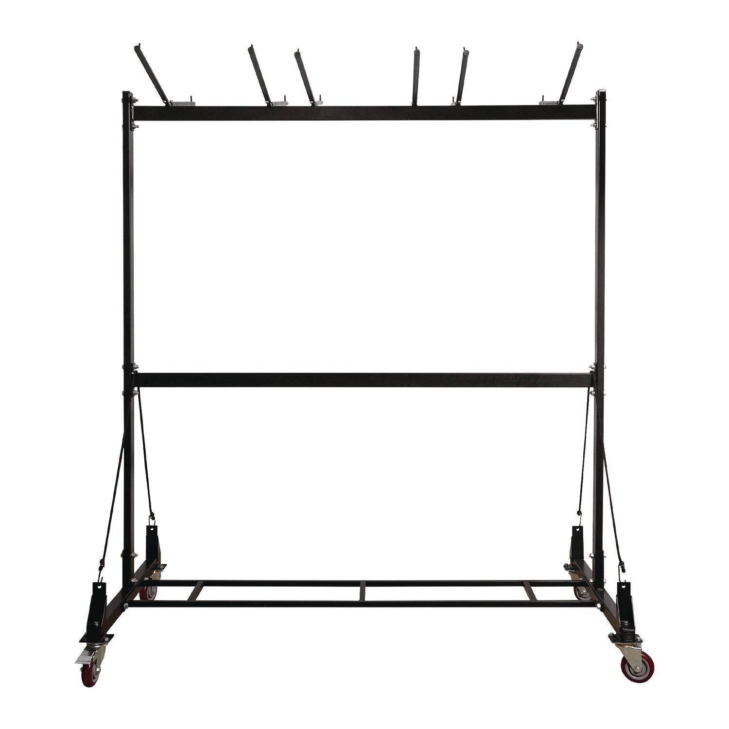 AdirOffice Folding Chair and Table Combo Cart, Metal, 600 lb Capacity, 33.7 x 65 x 67, Black