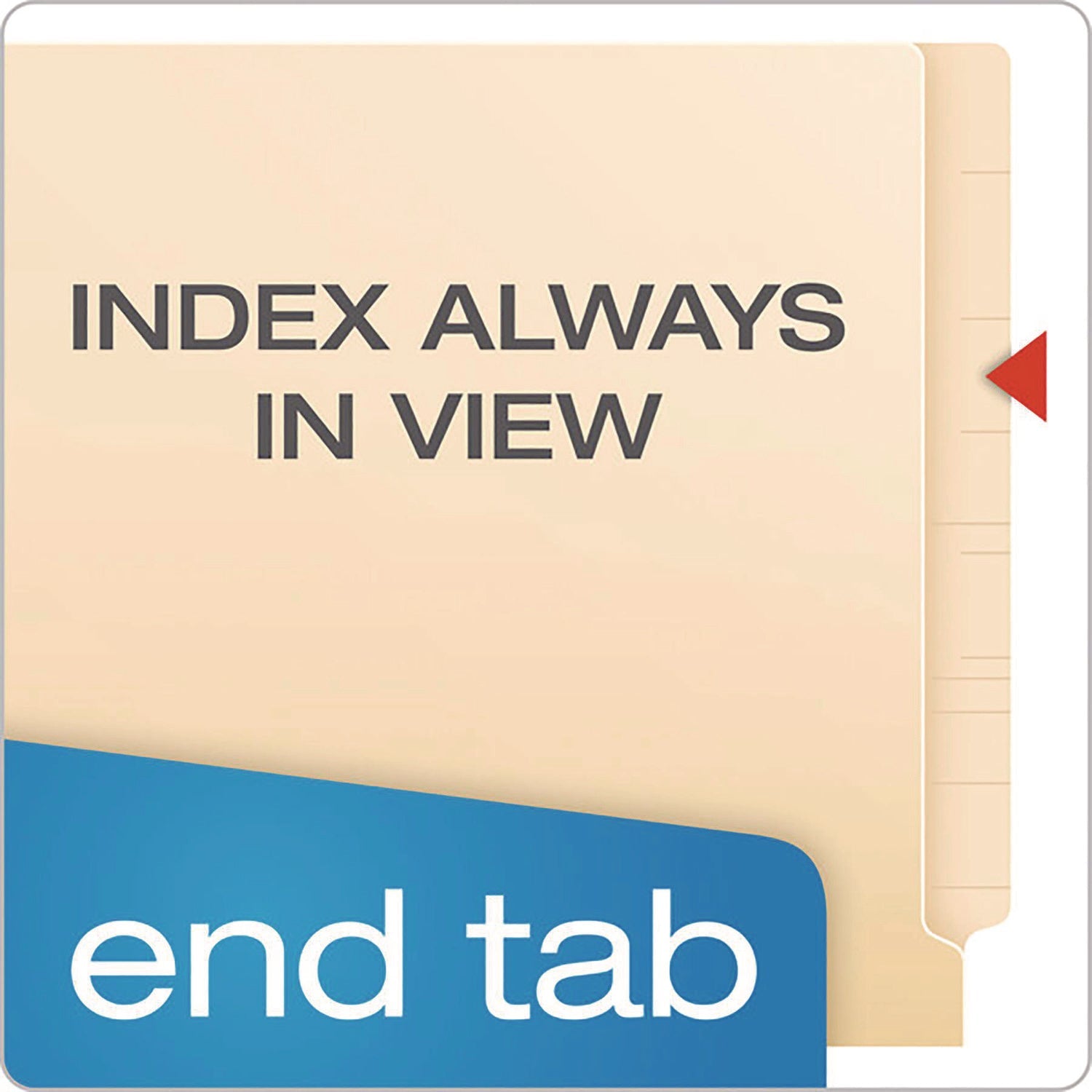Pendaflex® SmartShield End Tab Fastener Folders, 1 Fastener, Letter Size, Manila Exterior, 50/Box