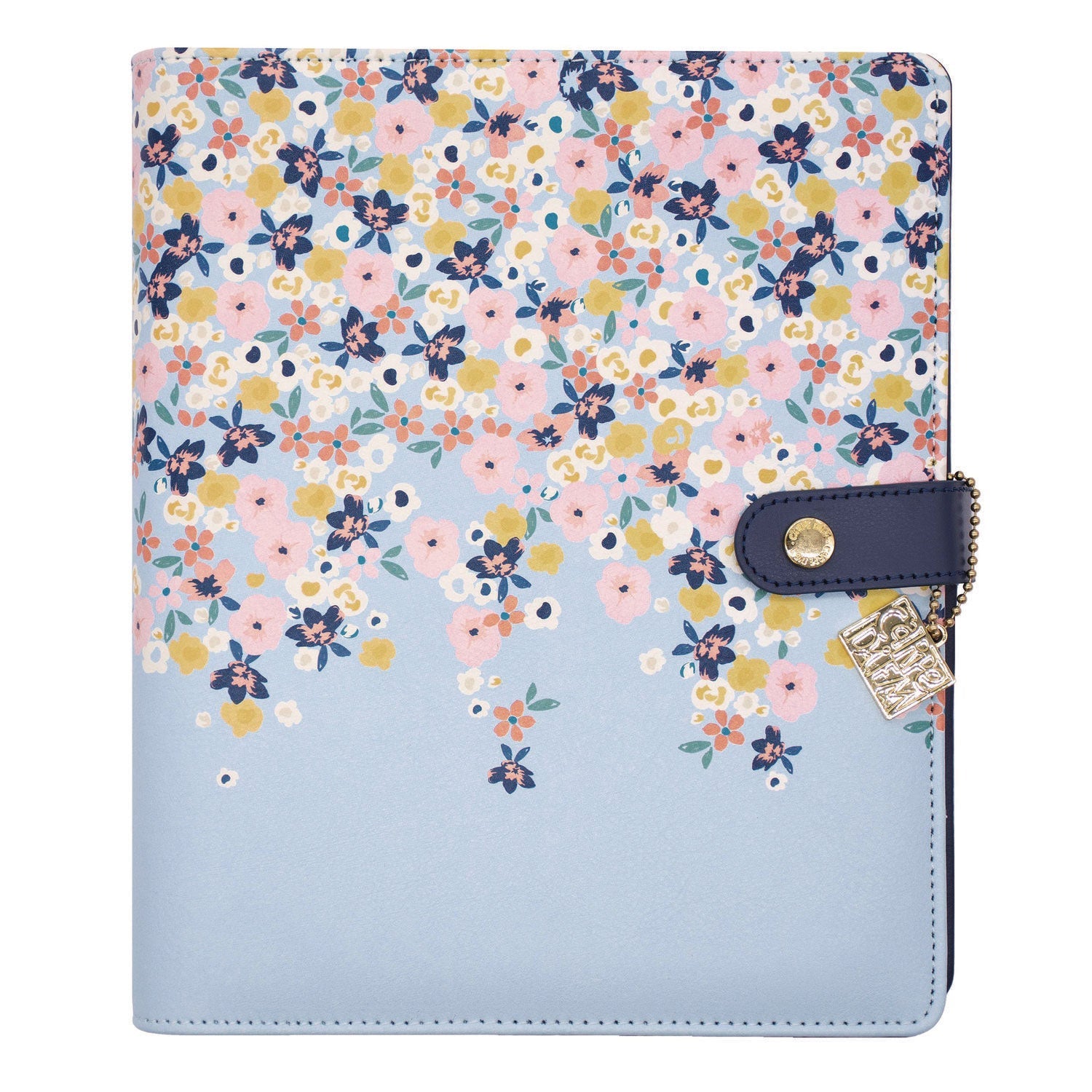 PUKKA PAD® A5 Planner, Feathers, 10.24 x 9.25, Blue/Pink/White/Yellow Cover, 12-Month