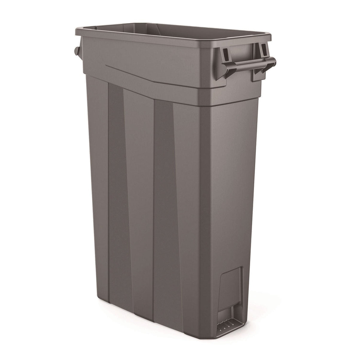Suncast Commercial® 23 Gallon Resin Slim Trash Can, Plastic, Gray