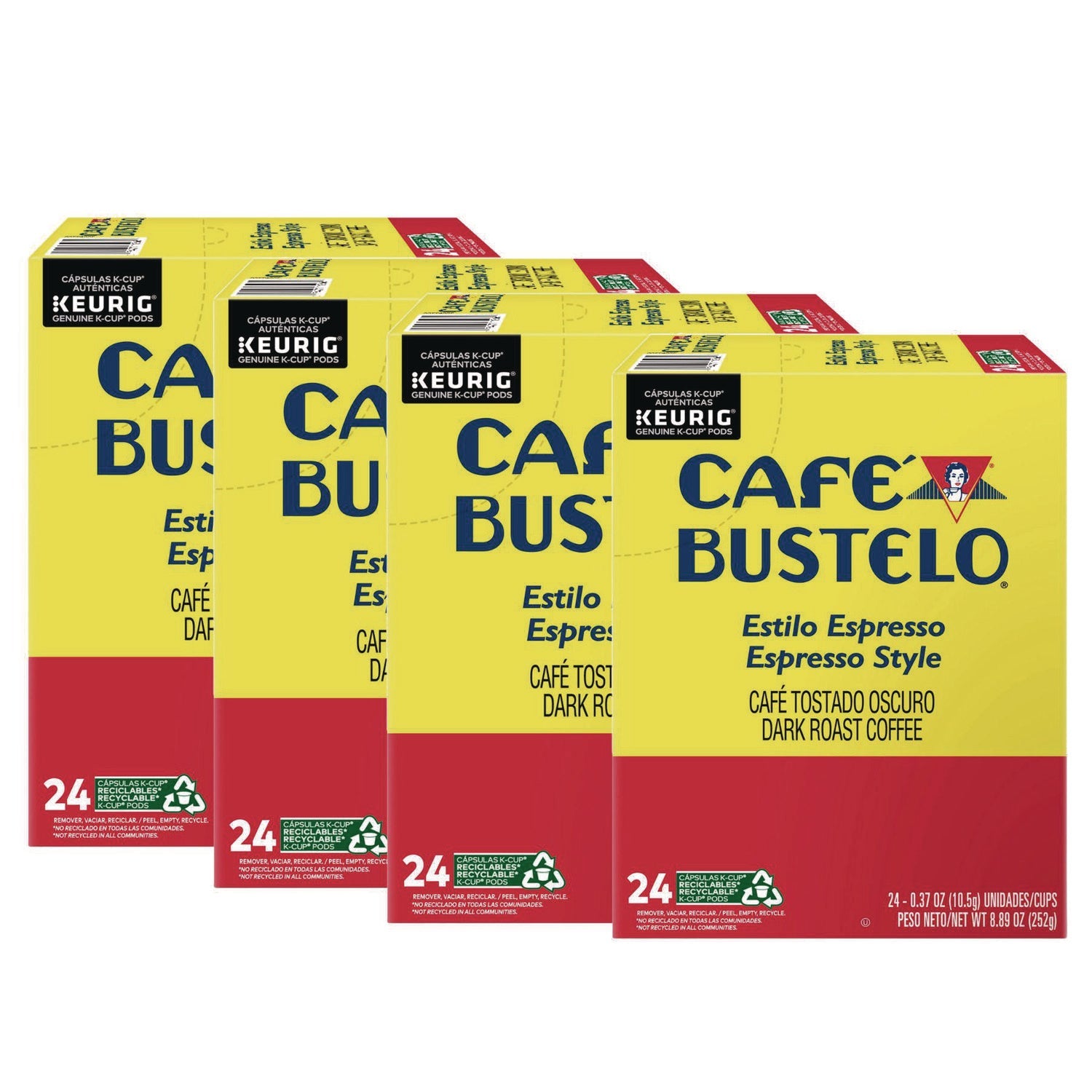 Caf© Bustelo Espresso Style K-Cups, 96/carton